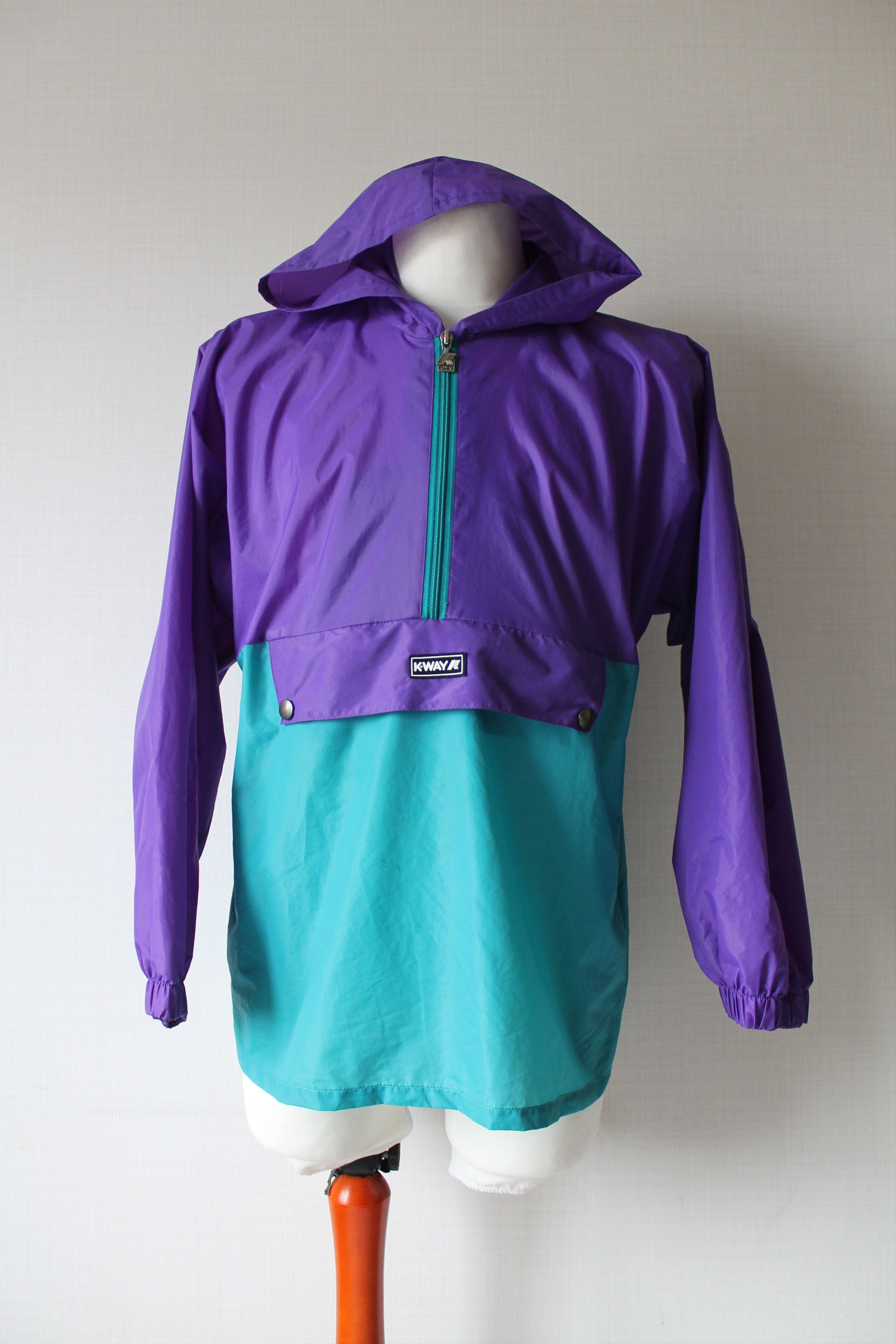 K-Way 80's 90s K Way International Raincoat Hooded Packable Jacket Size US S / EU 44-46 / 1 - 2 Thumbnail
