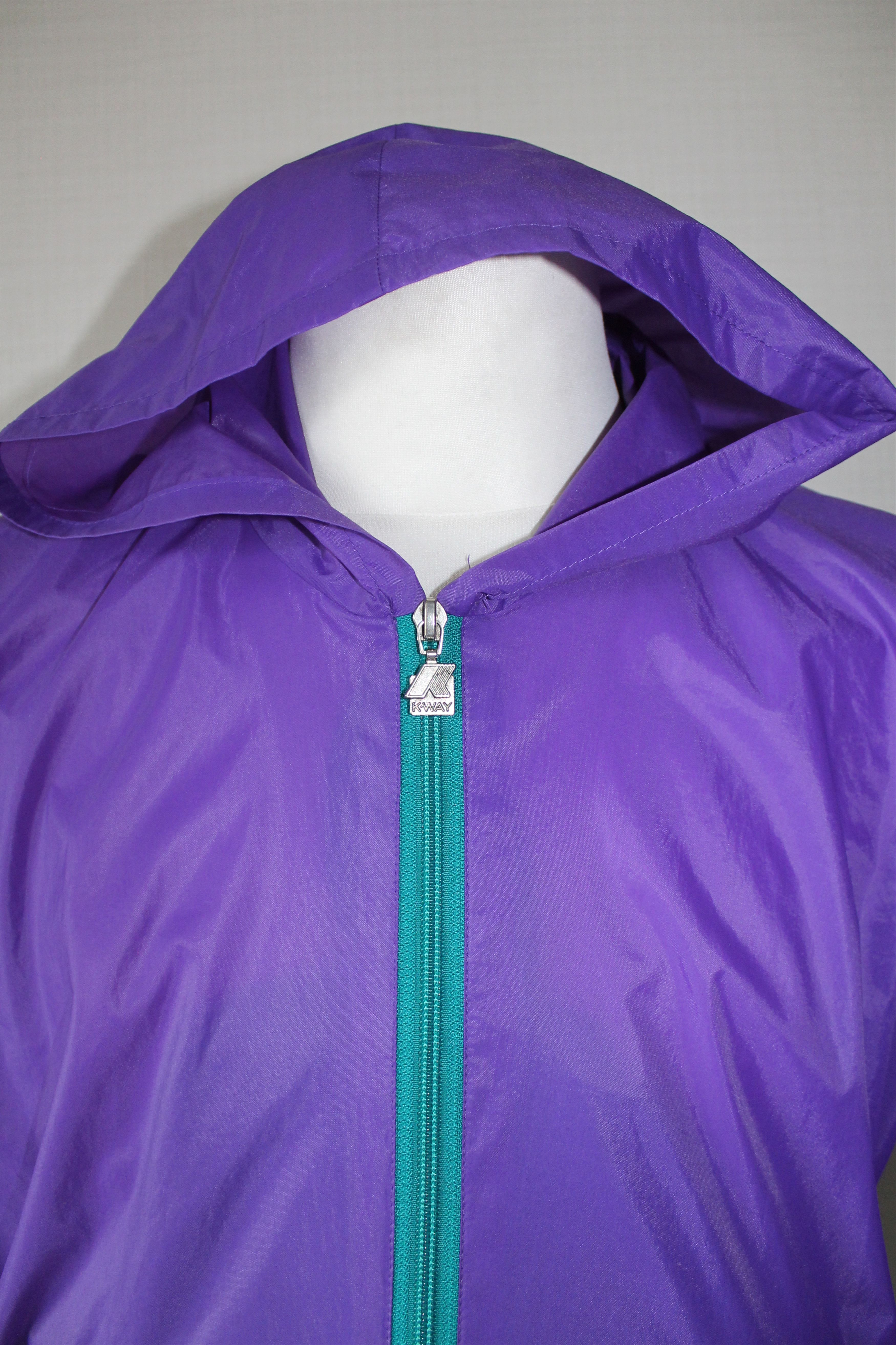 K-Way 80's 90s K Way International Raincoat Hooded Packable Jacket Size US S / EU 44-46 / 1 - 3 Thumbnail