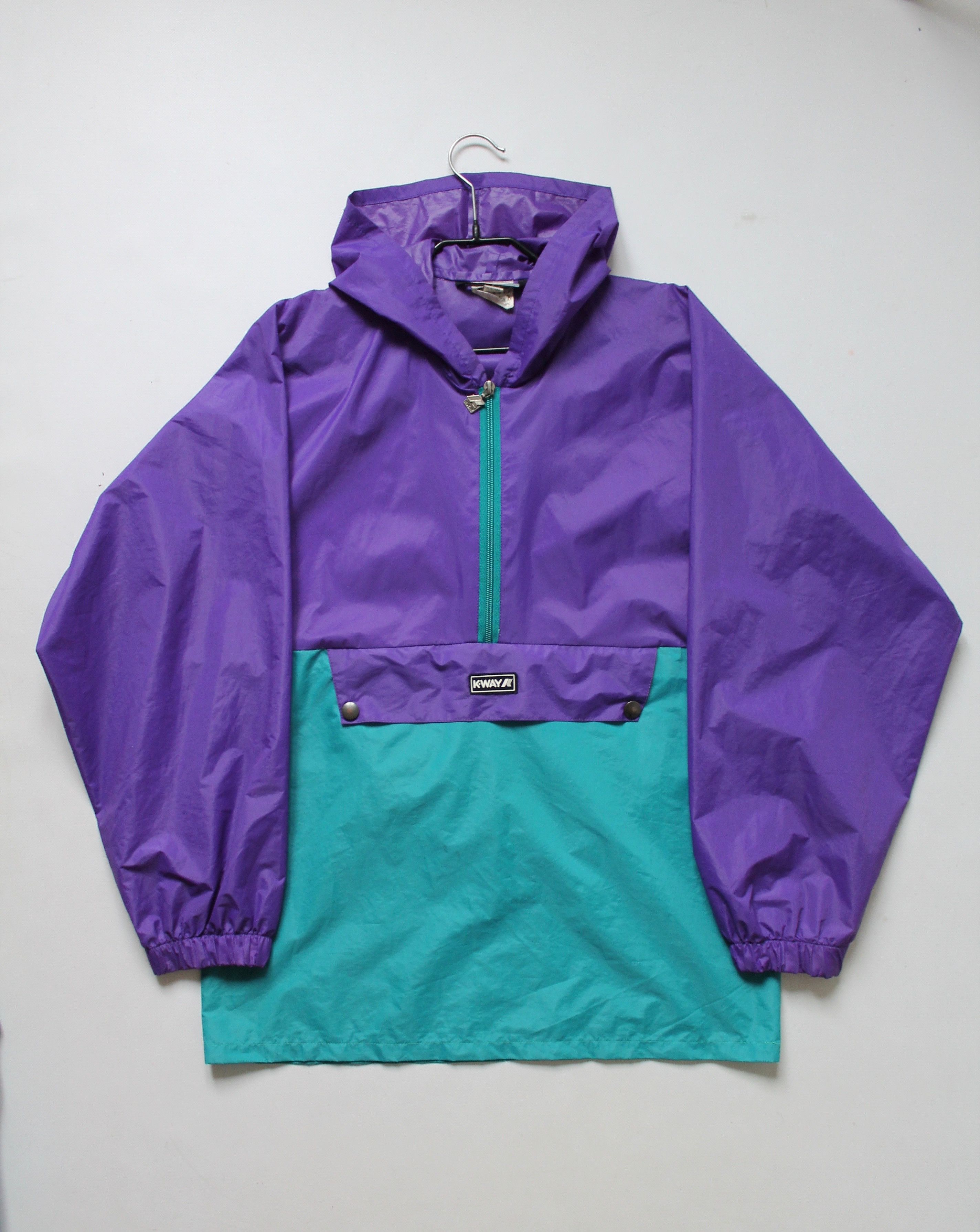K-Way 80's 90s K Way International Raincoat Hooded Packable Jacket Size US S / EU 44-46 / 1 - 7 Thumbnail