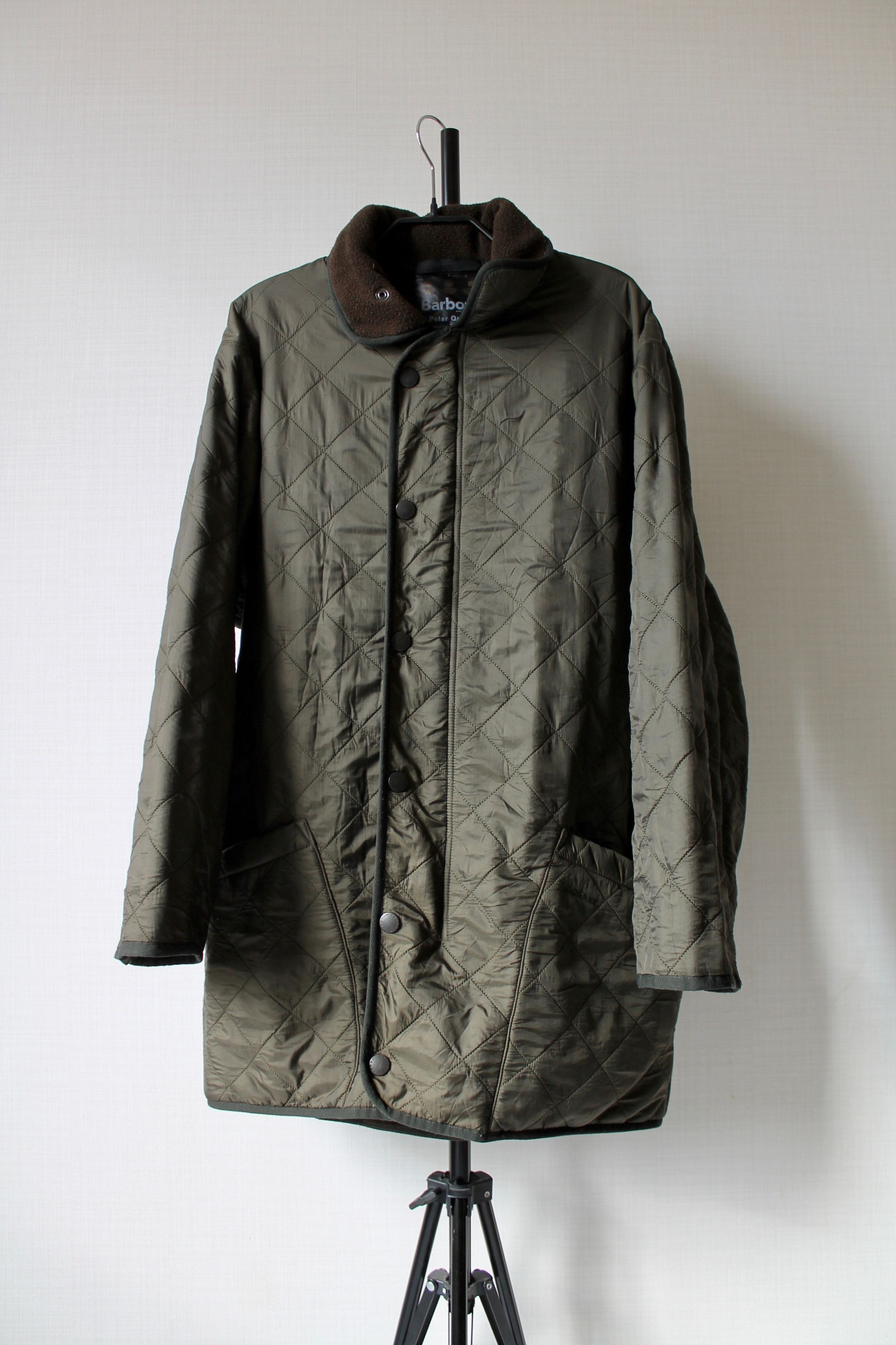 Barbour padded quilted jacket, women's size S unclear Khaki type Vintage Second Hand
