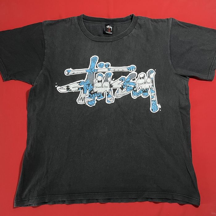 Vintage Stussy Increase the Peace Tee | Grailed