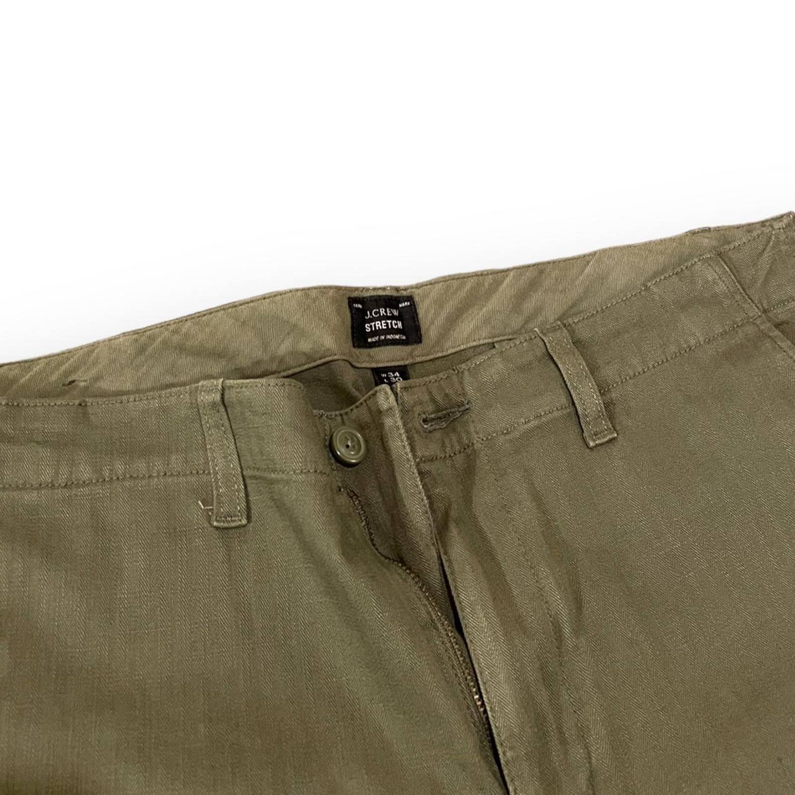 J.Crew J Crew Olive Forest Green Khaki Cargo Pants Mens Size US 34 / EU 50 - 3 Thumbnail