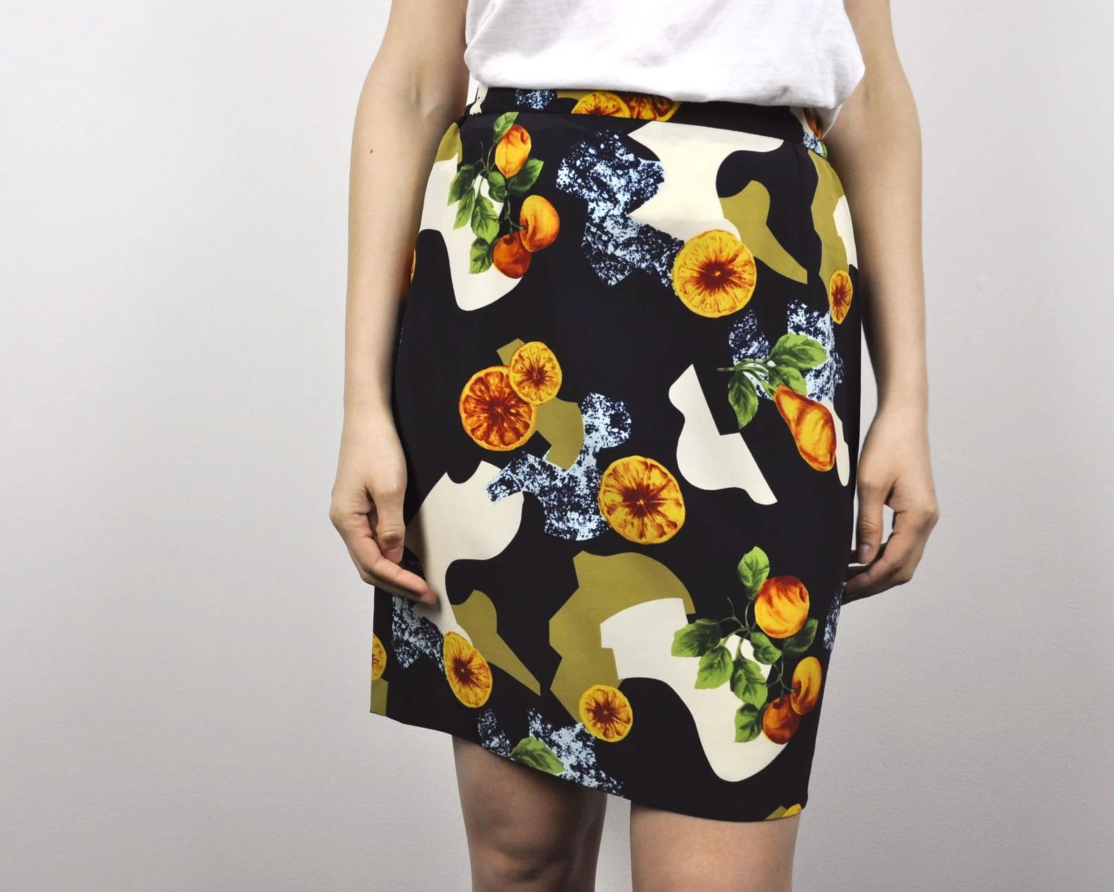Other × Vintage FELIMENA Vintage Tropical Short Mini Skirt Floral Patterned Size 29" - 3 Thumbnail