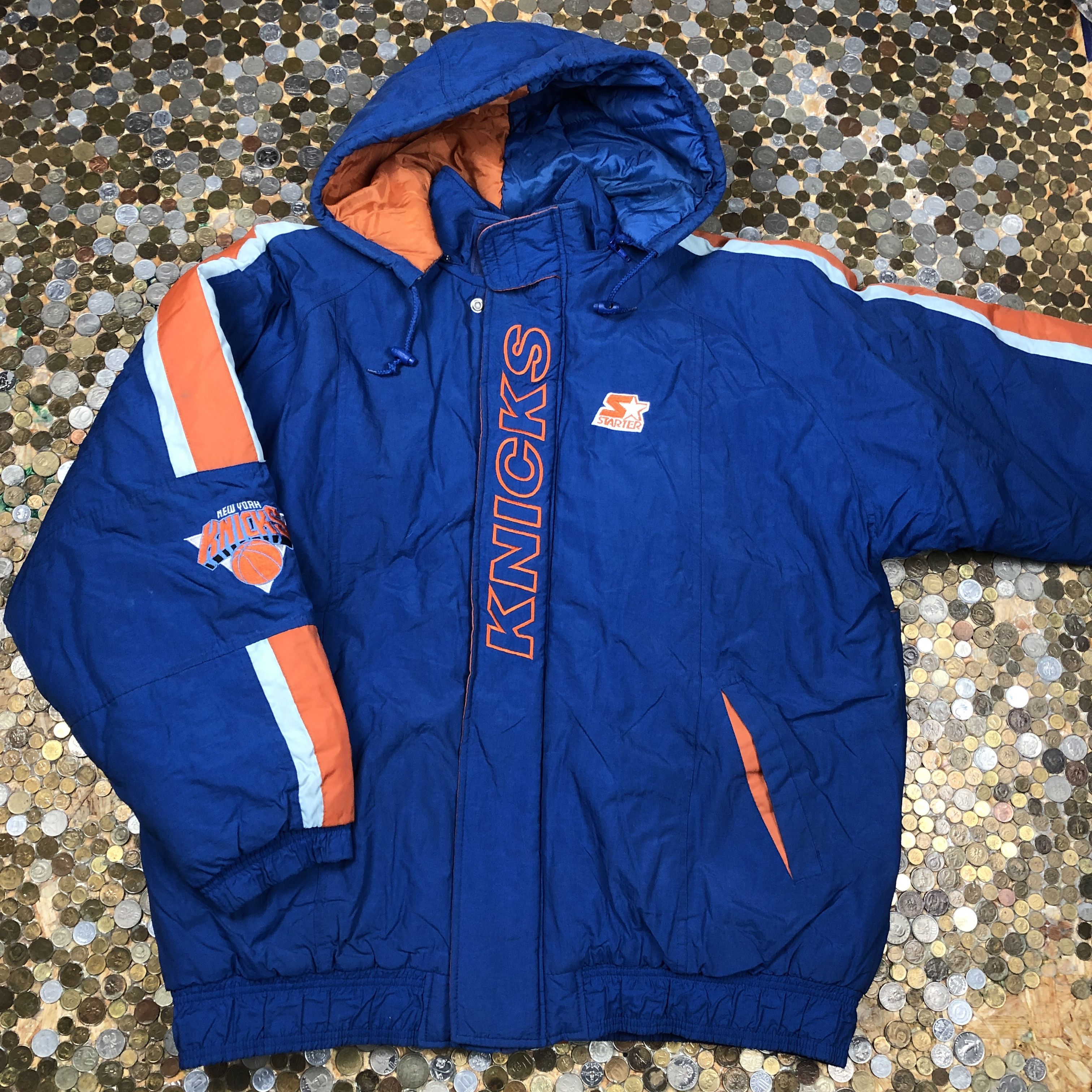 image of Starter New York Knicks 90's in Blue, Men's (Size 2XL)