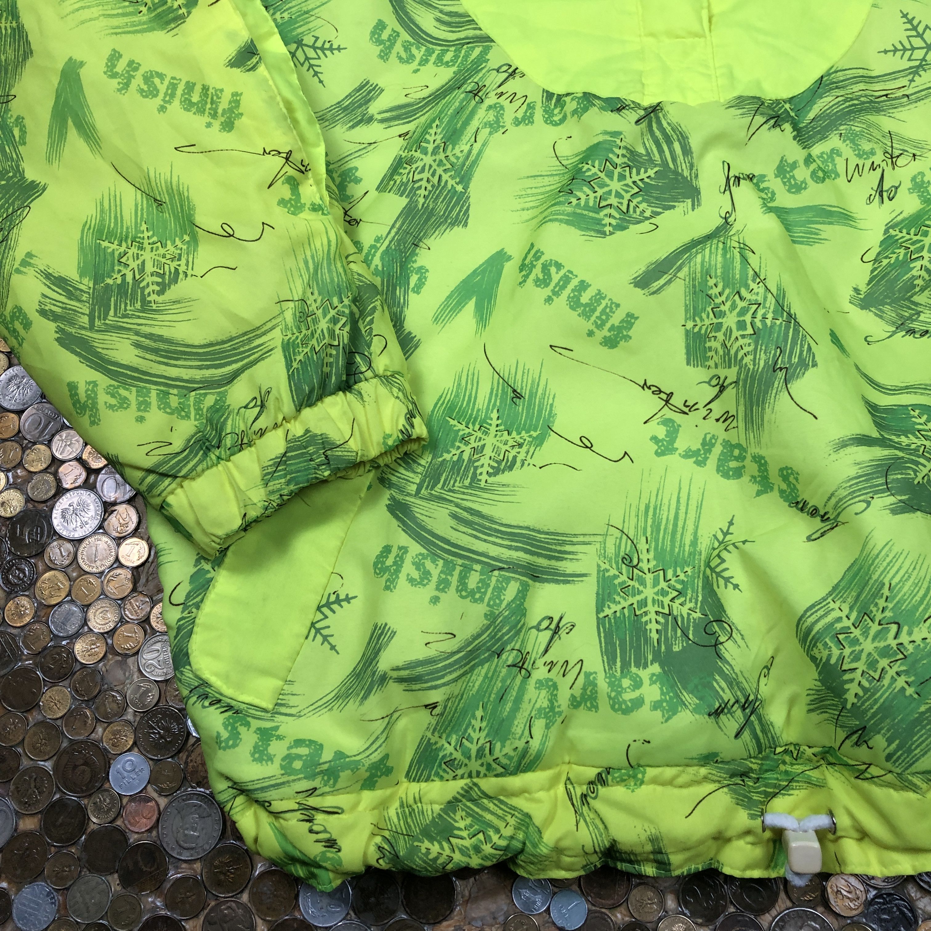 Vintage Vintage Neon Bomber light jacket 90's Size US XL / EU 56 / 4 - 2 Thumbnail