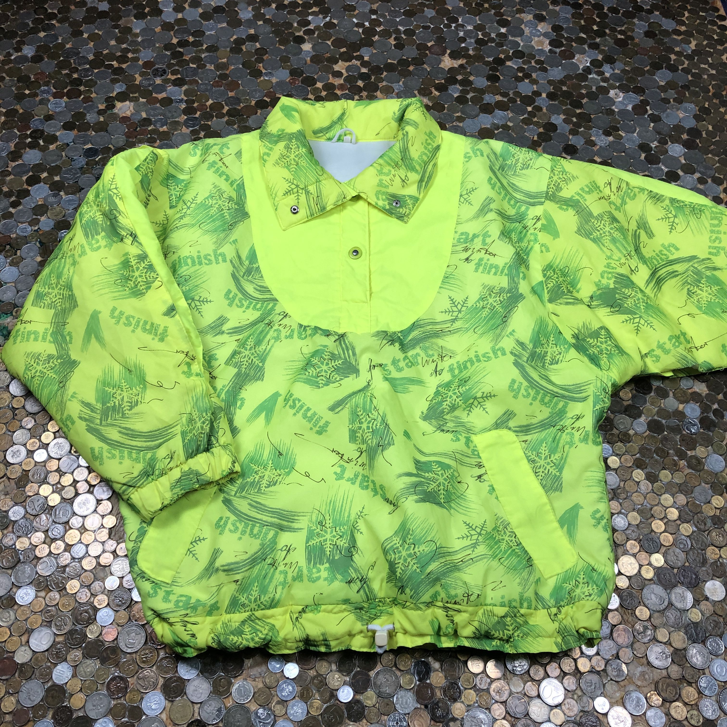 Vintage Vintage Neon Bomber light jacket 90's Size US XL / EU 56 / 4 - 1 Thumbnail