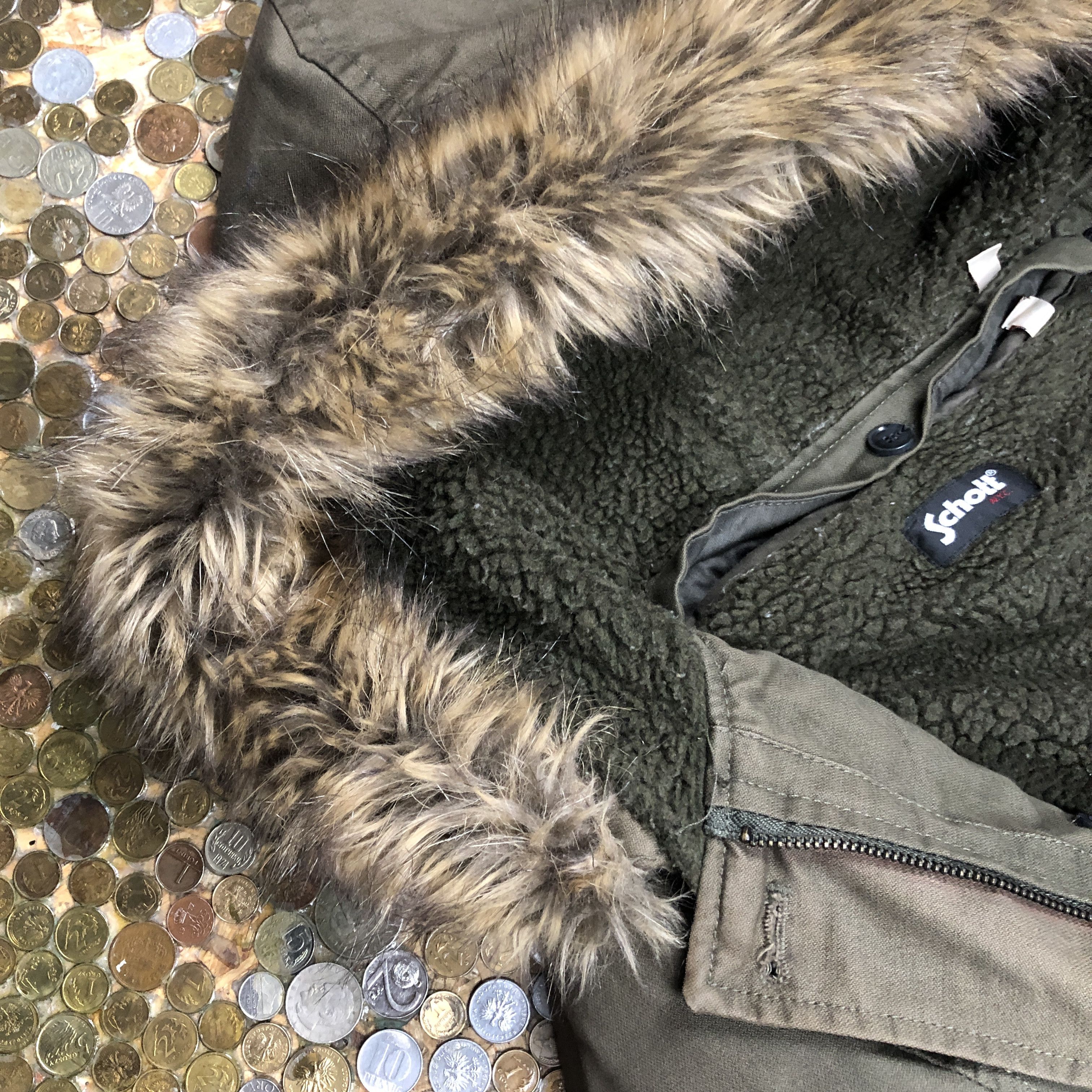 Schott Schott Winter coat jacket with furry hoodie Size M / US 6-8 / IT 42-44 - 6 Thumbnail
