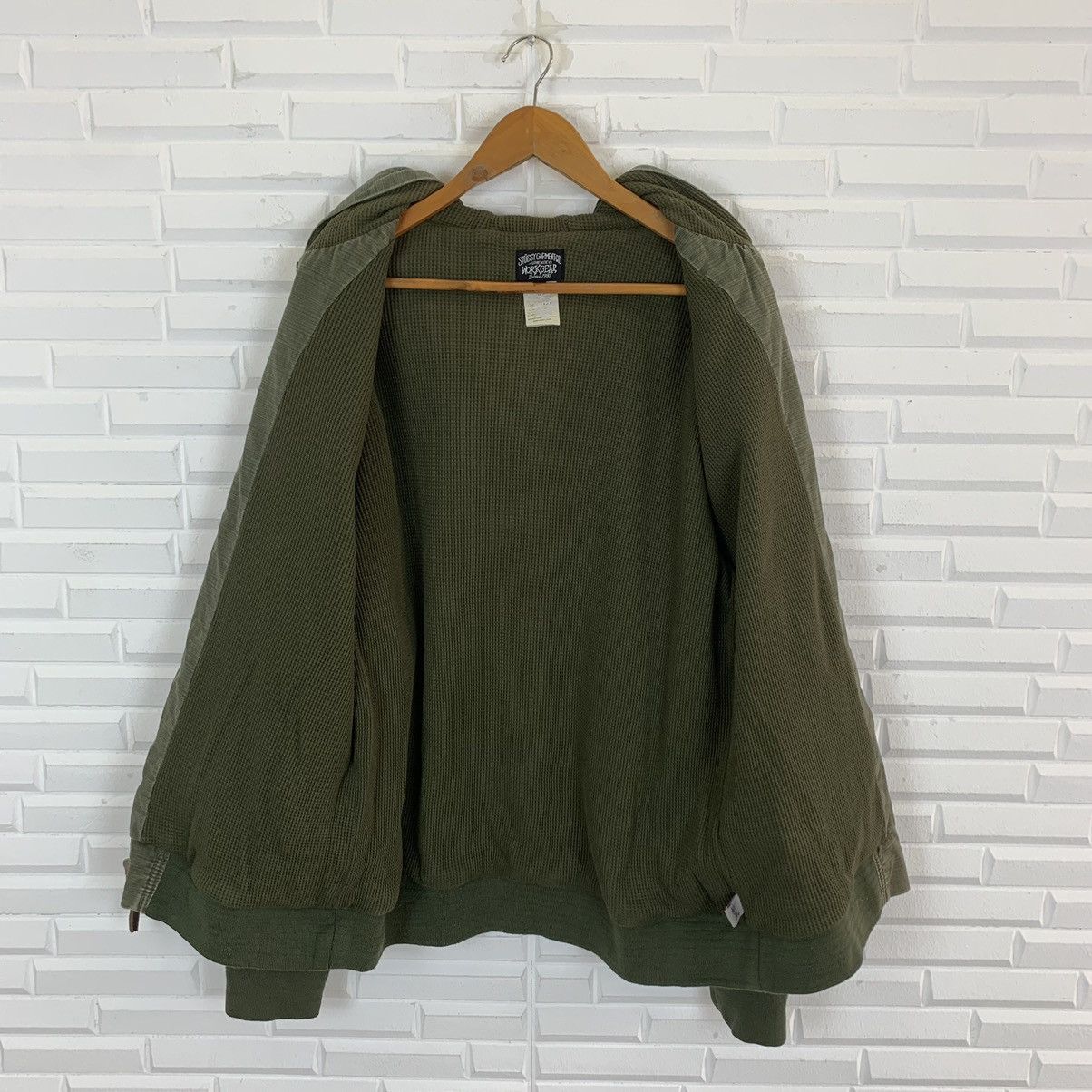 Stussy × Vintage 💥AUTHENTIC STUSSY WORKGEAR ZIPPER HOODIE JACKET Size US L / EU 52-54 / 3 - 12 Thumbnail