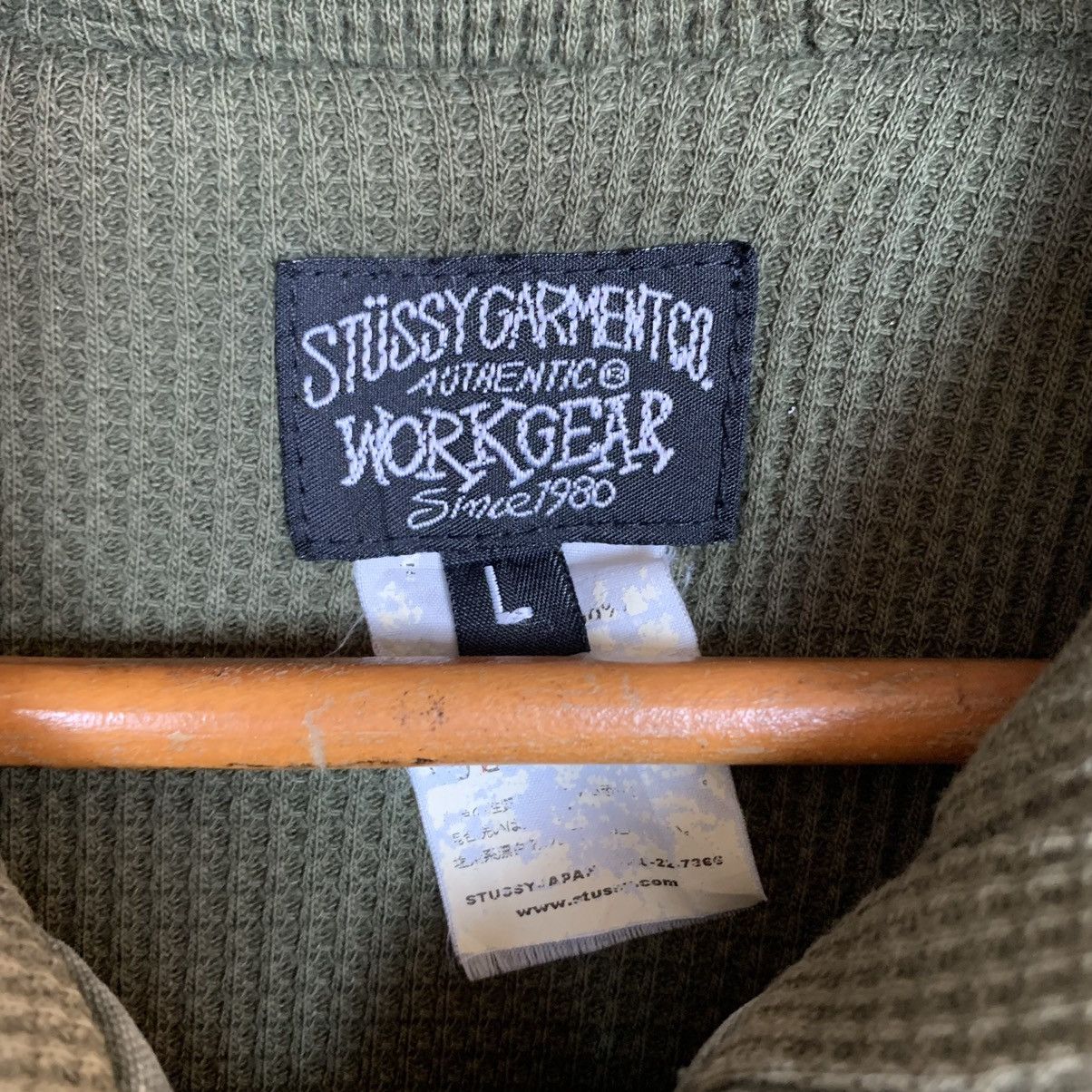 Stussy × Vintage 💥AUTHENTIC STUSSY WORKGEAR ZIPPER HOODIE JACKET Size US L / EU 52-54 / 3 - 10 Thumbnail