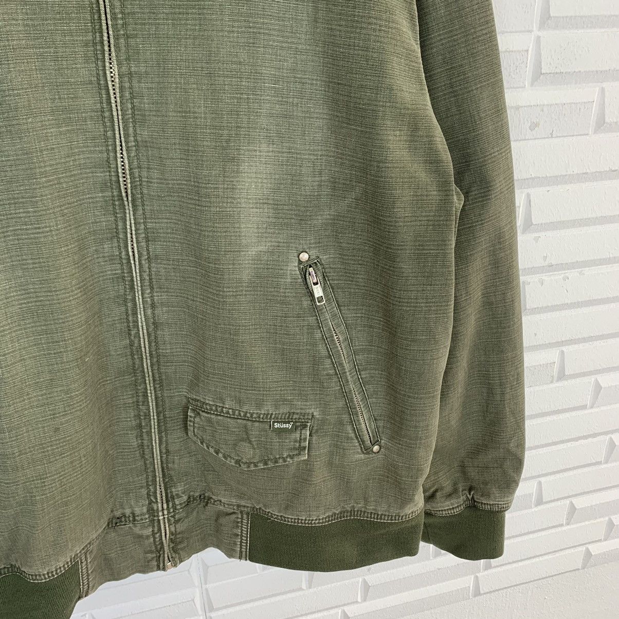 Stussy × Vintage 💥AUTHENTIC STUSSY WORKGEAR ZIPPER HOODIE JACKET Size US L / EU 52-54 / 3 - 6 Thumbnail