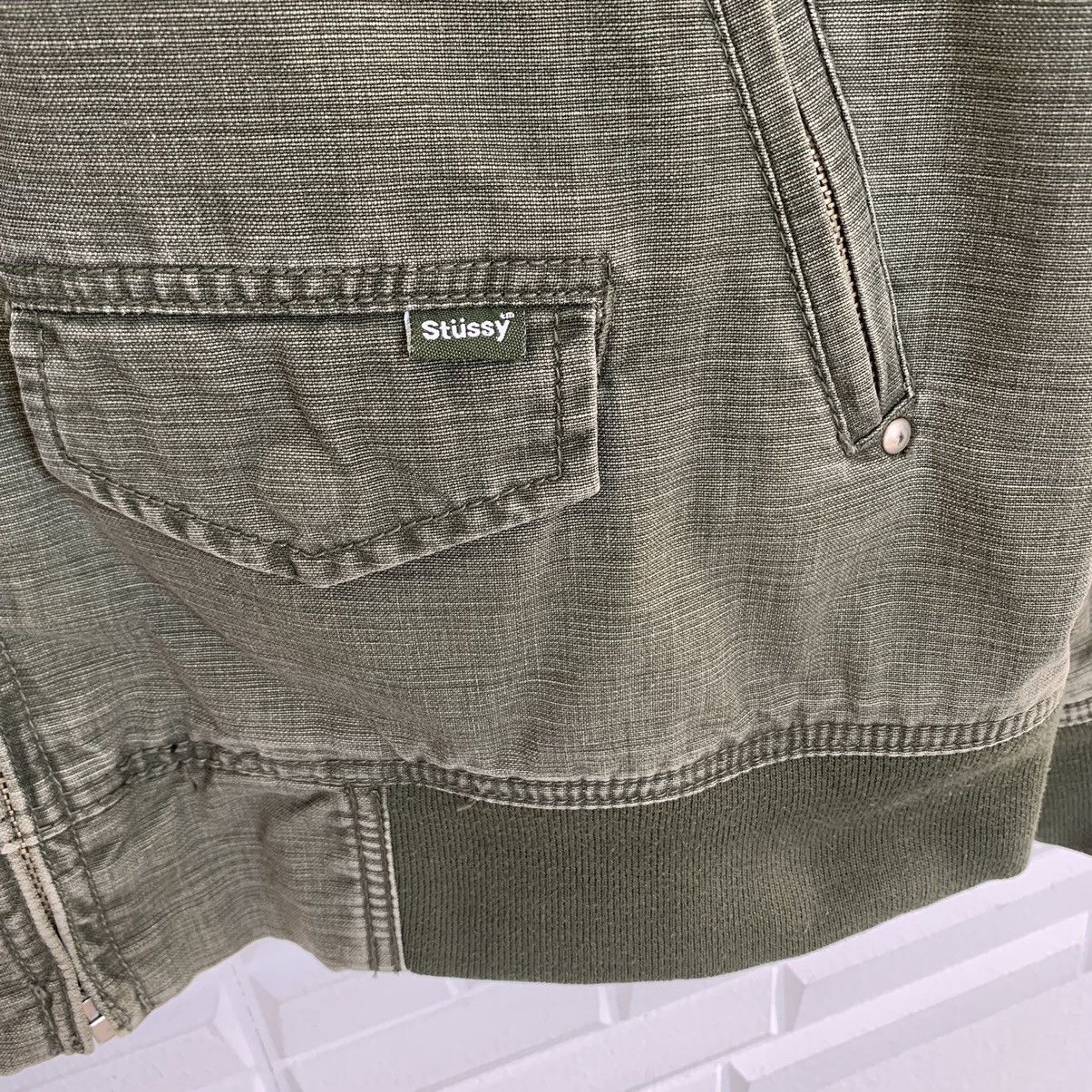 Stussy × Vintage 💥AUTHENTIC STUSSY WORKGEAR ZIPPER HOODIE JACKET Size US L / EU 52-54 / 3 - 8 Thumbnail