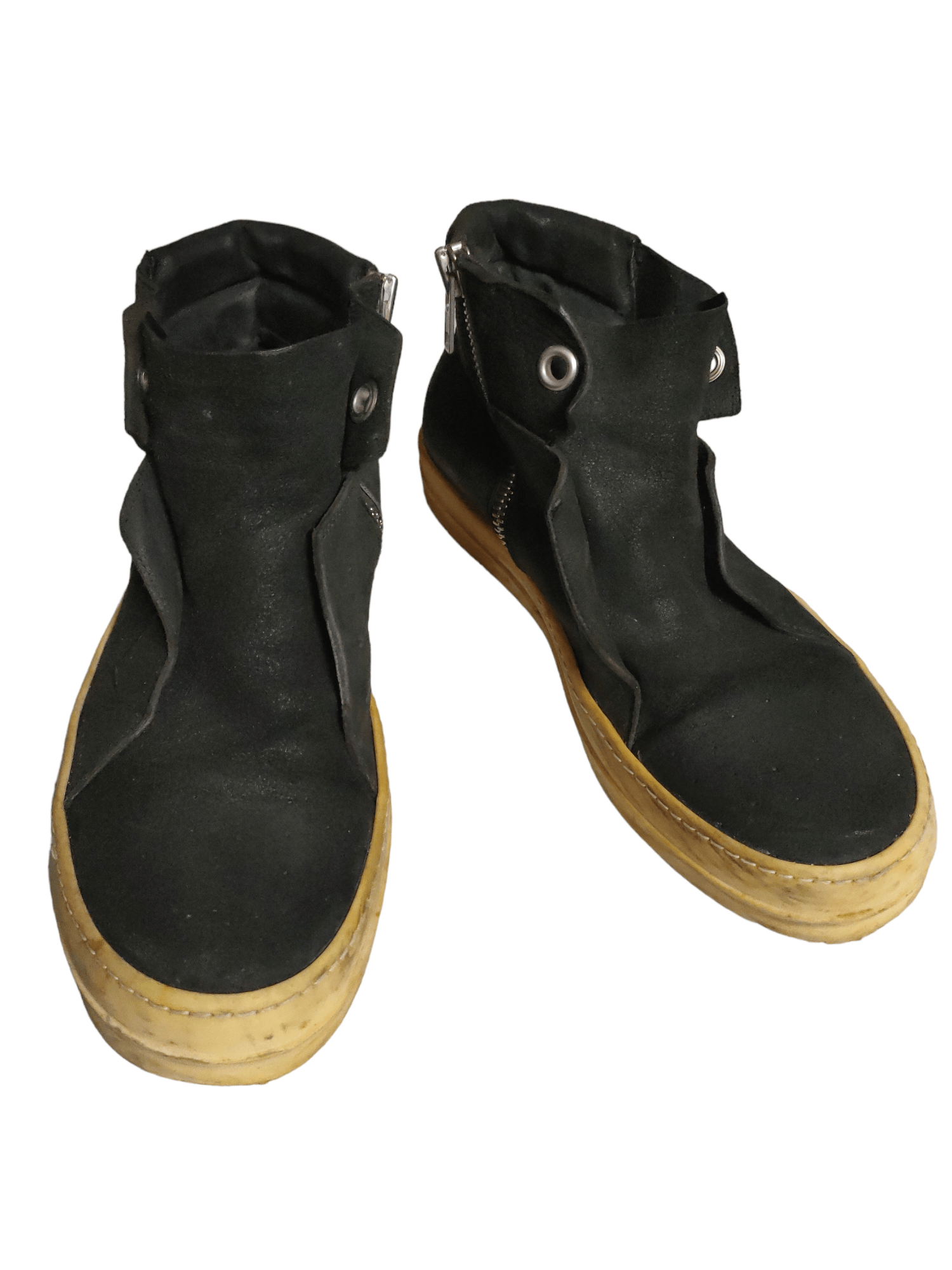 Rick Owens 🔥RARE ITEM🔥 Rick Owens Island Dunks Black Suede Leather Size US 9 / EU 42 - 1 Thumbnail