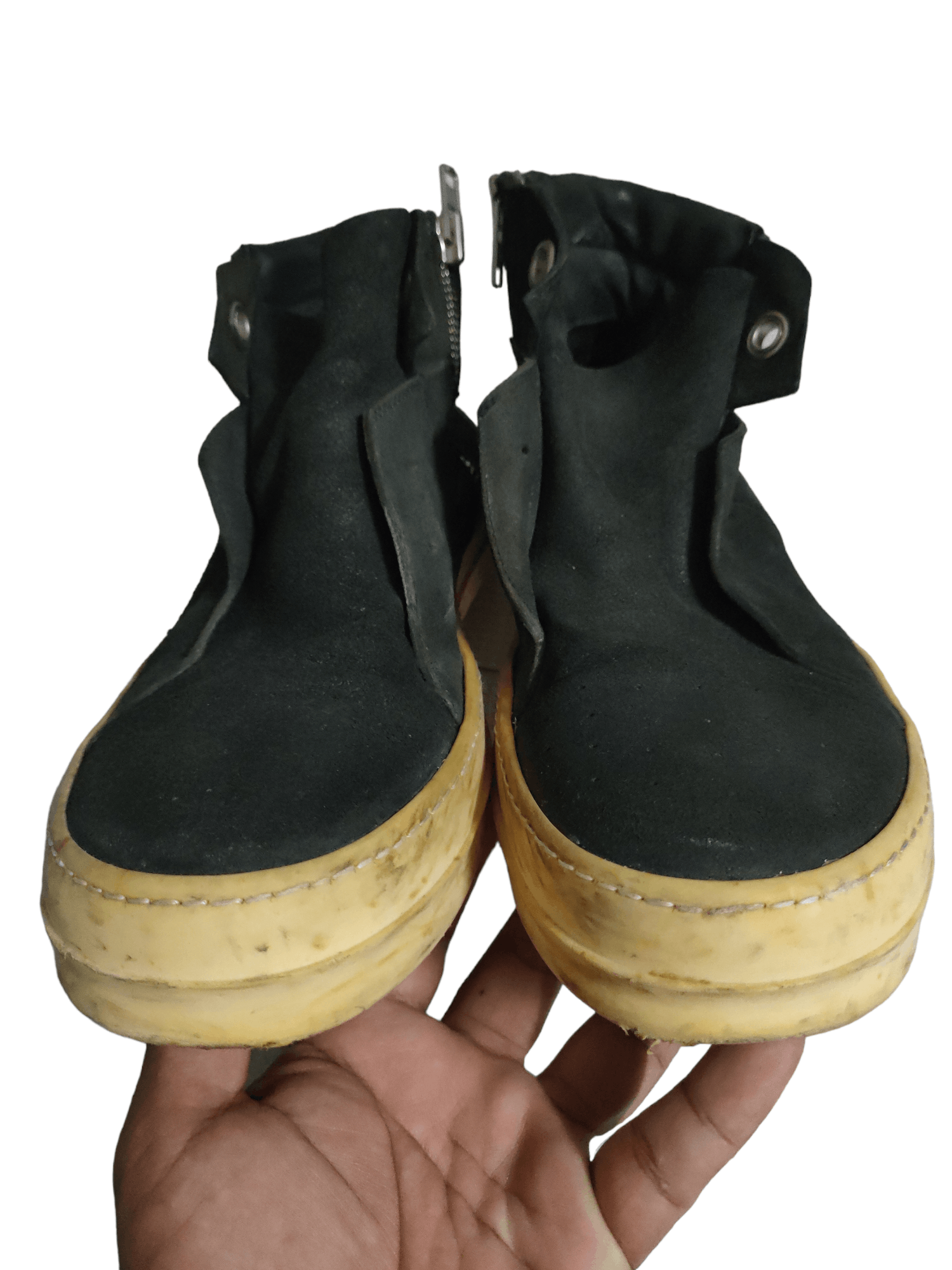 Rick Owens 🔥RARE ITEM🔥 Rick Owens Island Dunks Black Suede Leather Size US 9 / EU 42 - 4 Thumbnail
