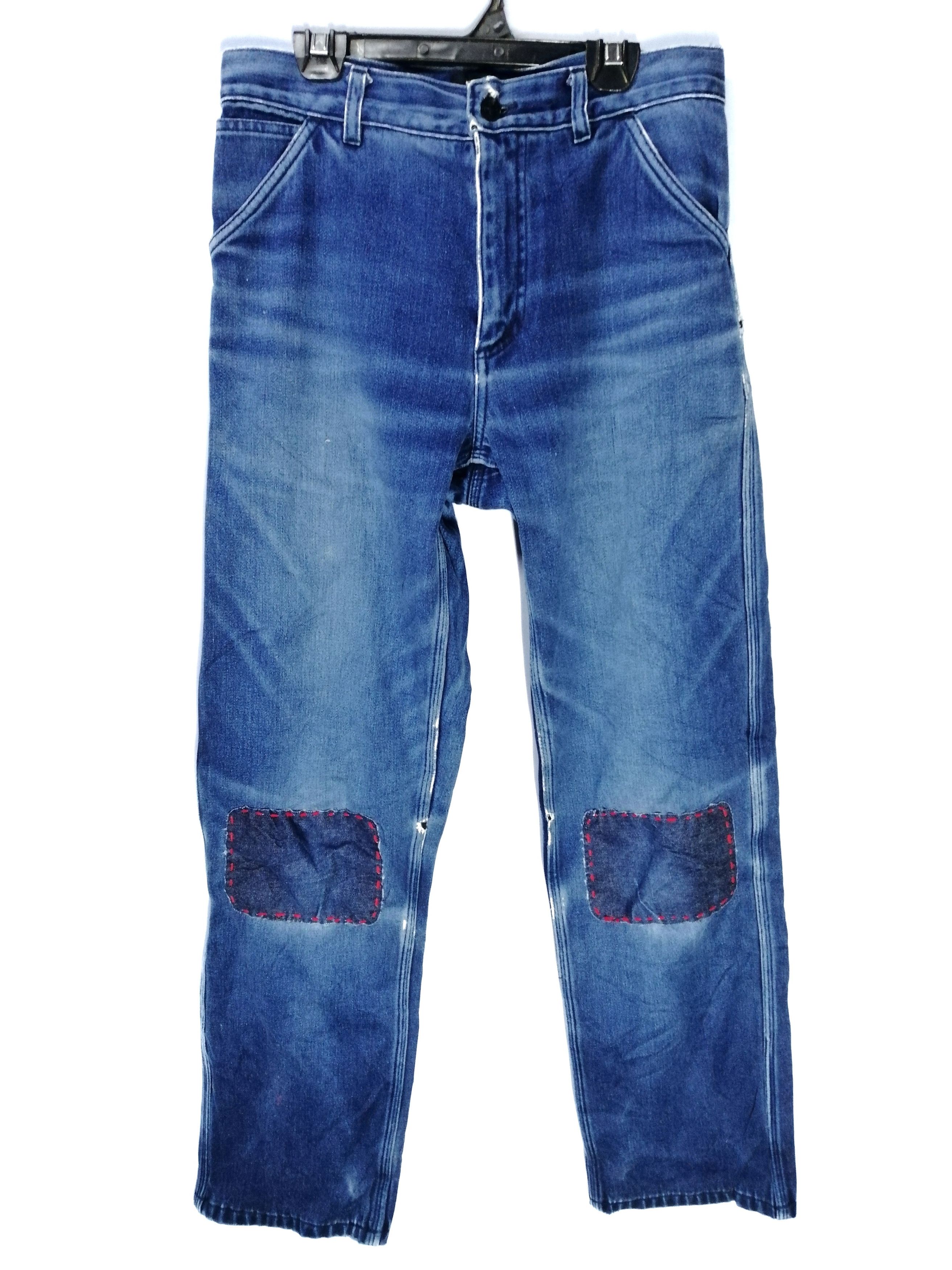 A.P.C. × Japanese Brand Apc Work Wear Destroyed Patches Pant Slim Fit Size US 29 - 1 Thumbnail