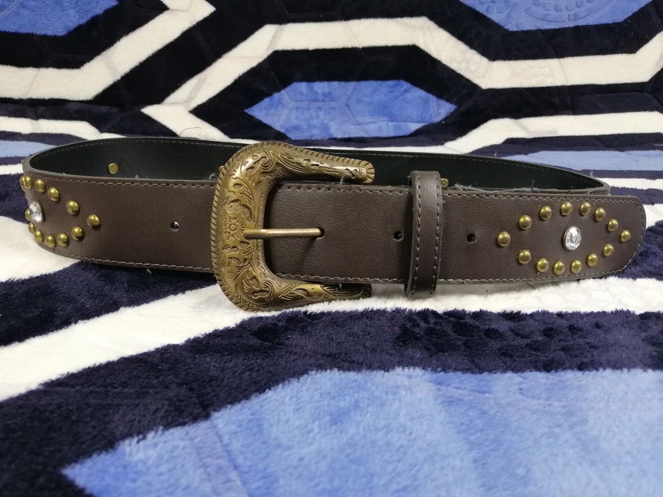 Japanese Brand × Other Big Buckle Belt Diamond Spikes Size ONE SIZE - 1 Thumbnail