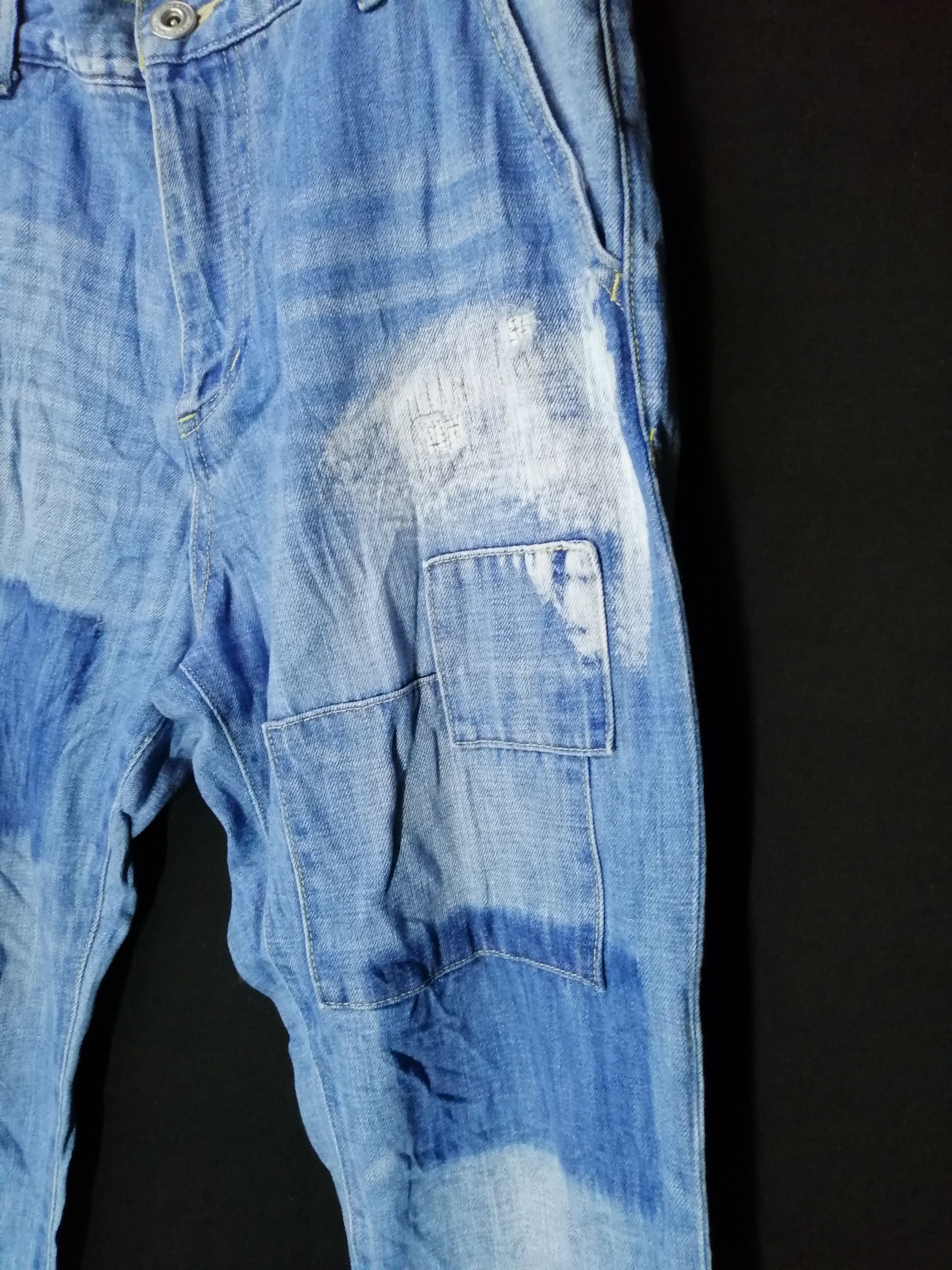 Japanese Brand Niko And Jeans Patches Work Sashiko Slim Fit Size US 32 / EU 48 - 2 Thumbnail