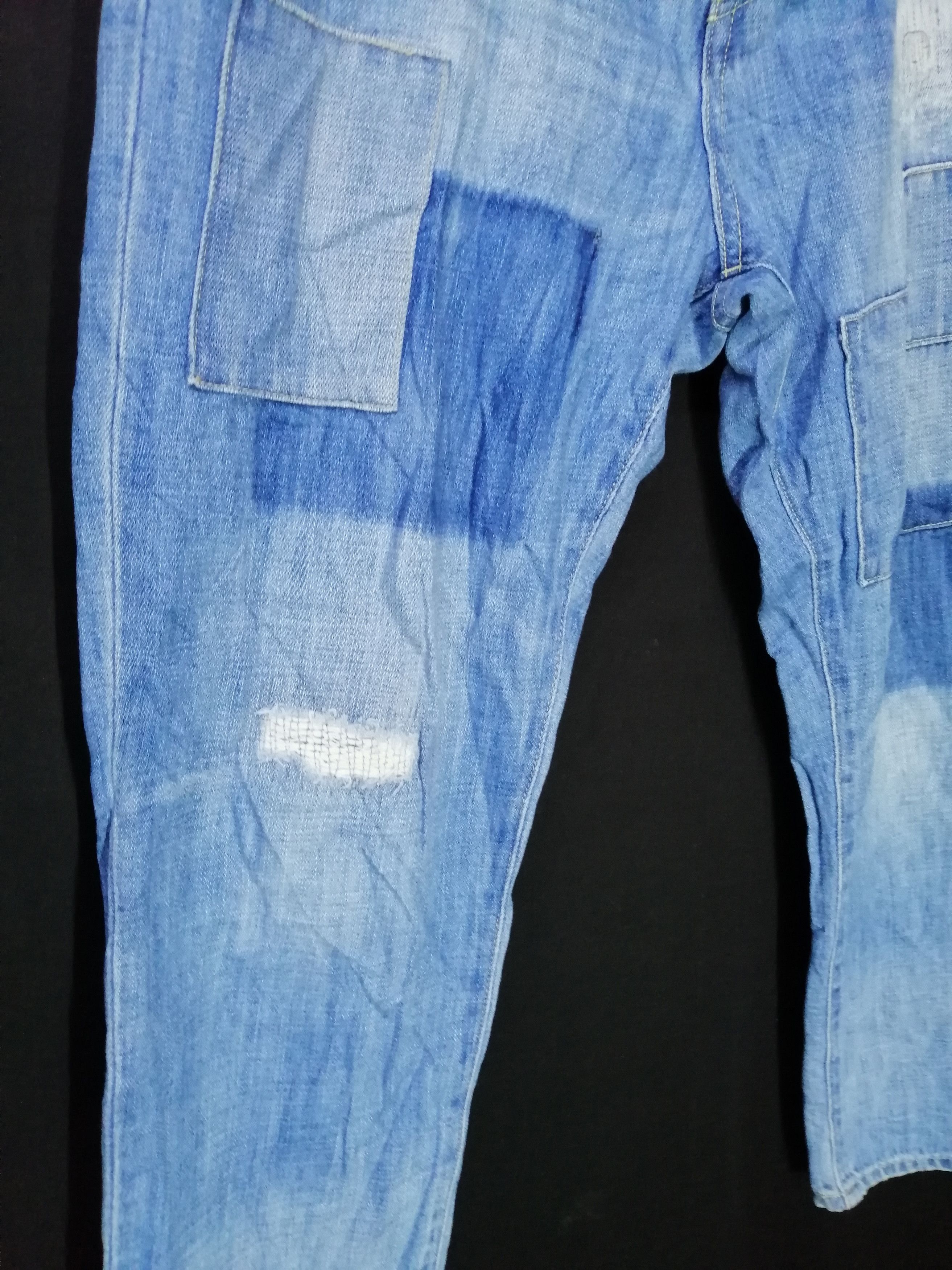 Japanese Brand Niko And Jeans Patches Work Sashiko Slim Fit Size US 32 / EU 48 - 3 Thumbnail