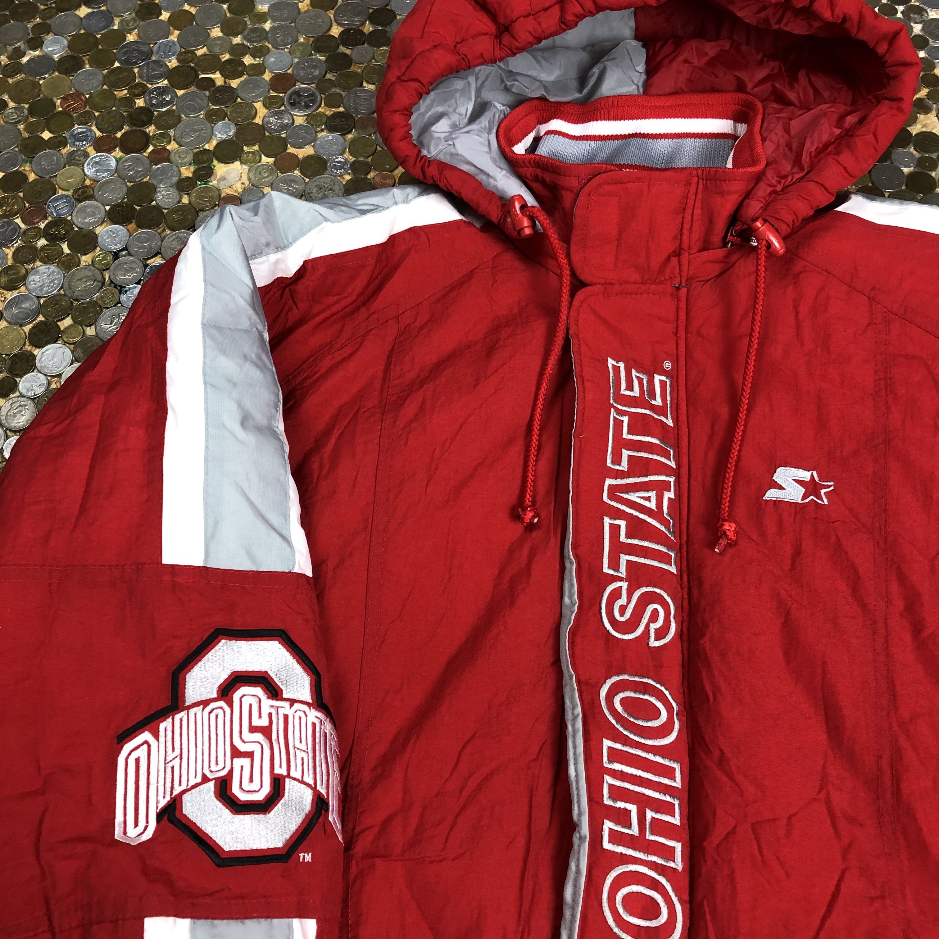 Starter × Vintage Starter Puffer Bomber jacket Ohio State University Buckeyes Size US L / EU 52-54 / 3 - 2 Thumbnail