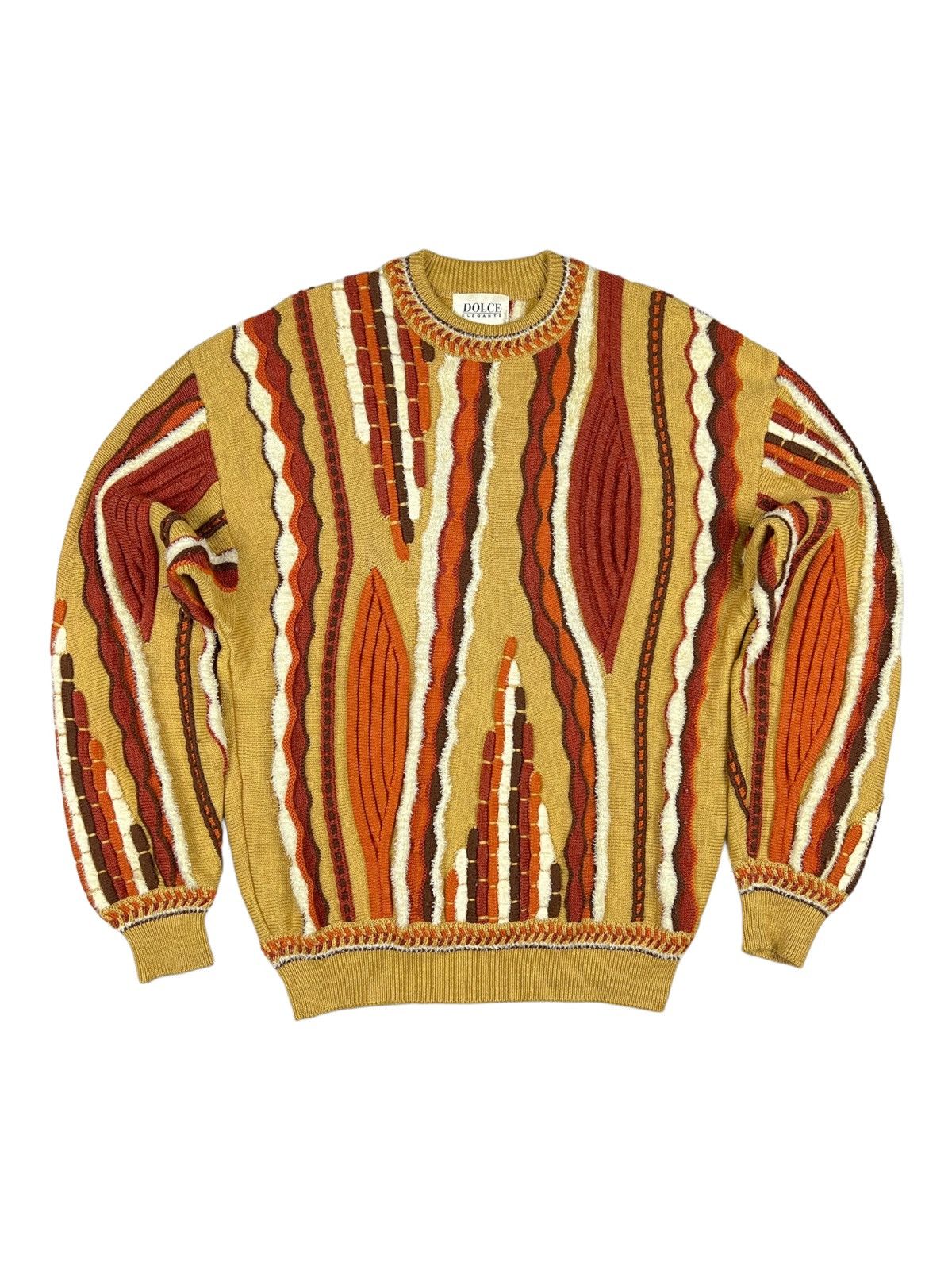 Vintage Dolce Elegante 3D Knit Sweater Coogi Inspired