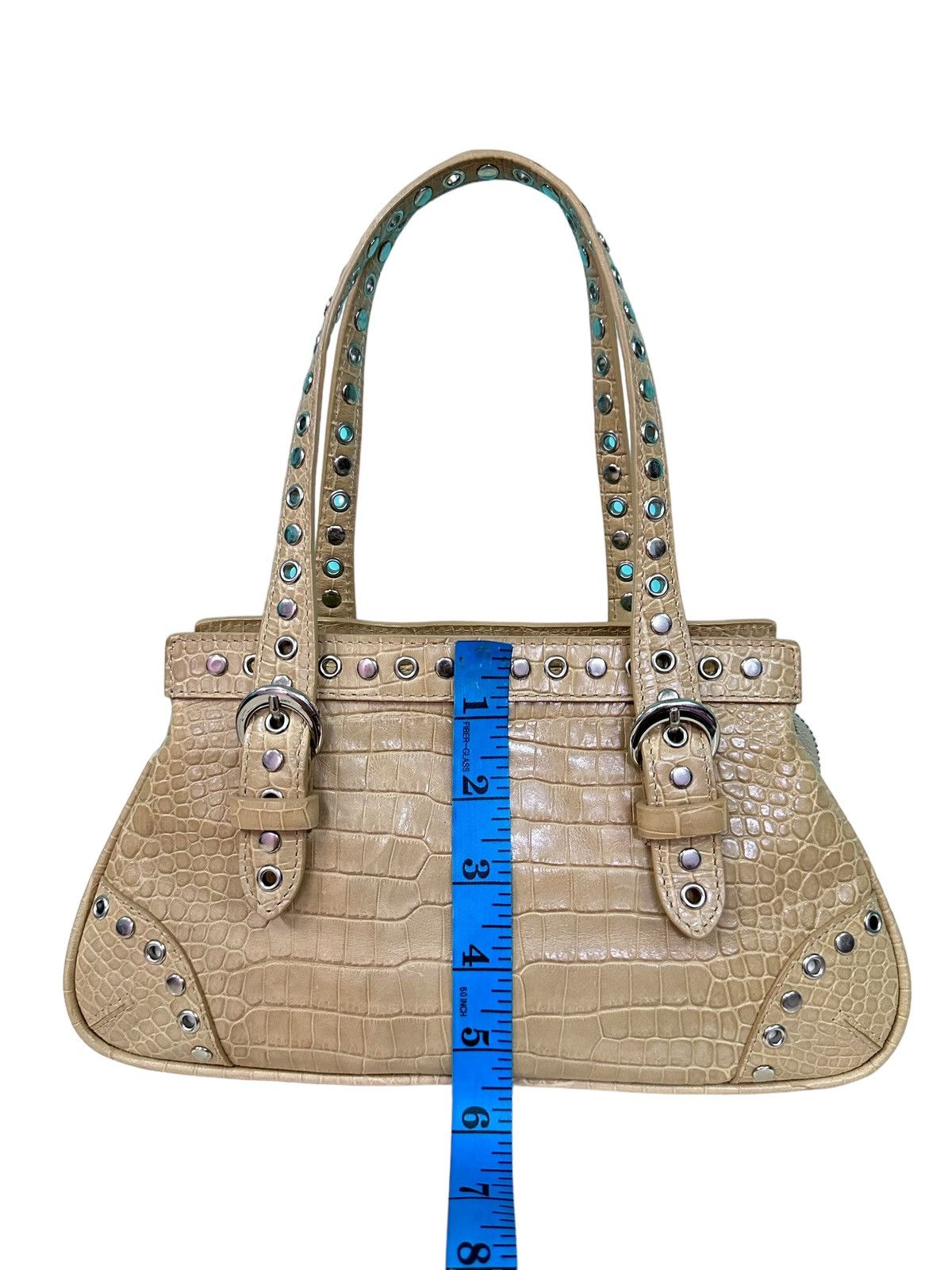 Other DESMO LEATHER EMBOSSED CROCDILE STUD HANDBAG Size ONE SIZE - 12 Thumbnail