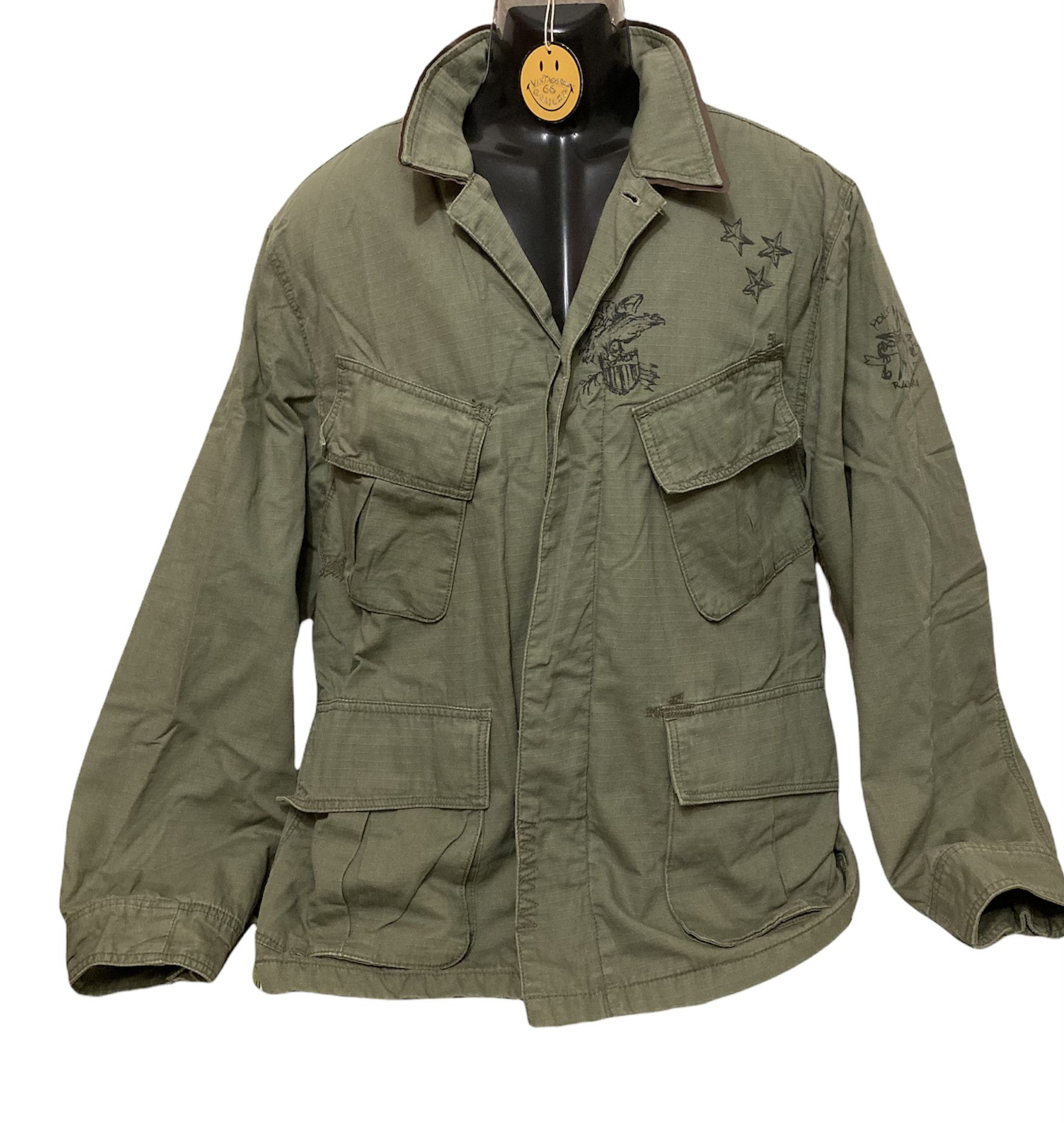 Polo Ralph Lauren × Vintage Rare Vintage Polo RL Military Combat Jacket Size US L / EU 52-54 / 3 - 1 Thumbnail