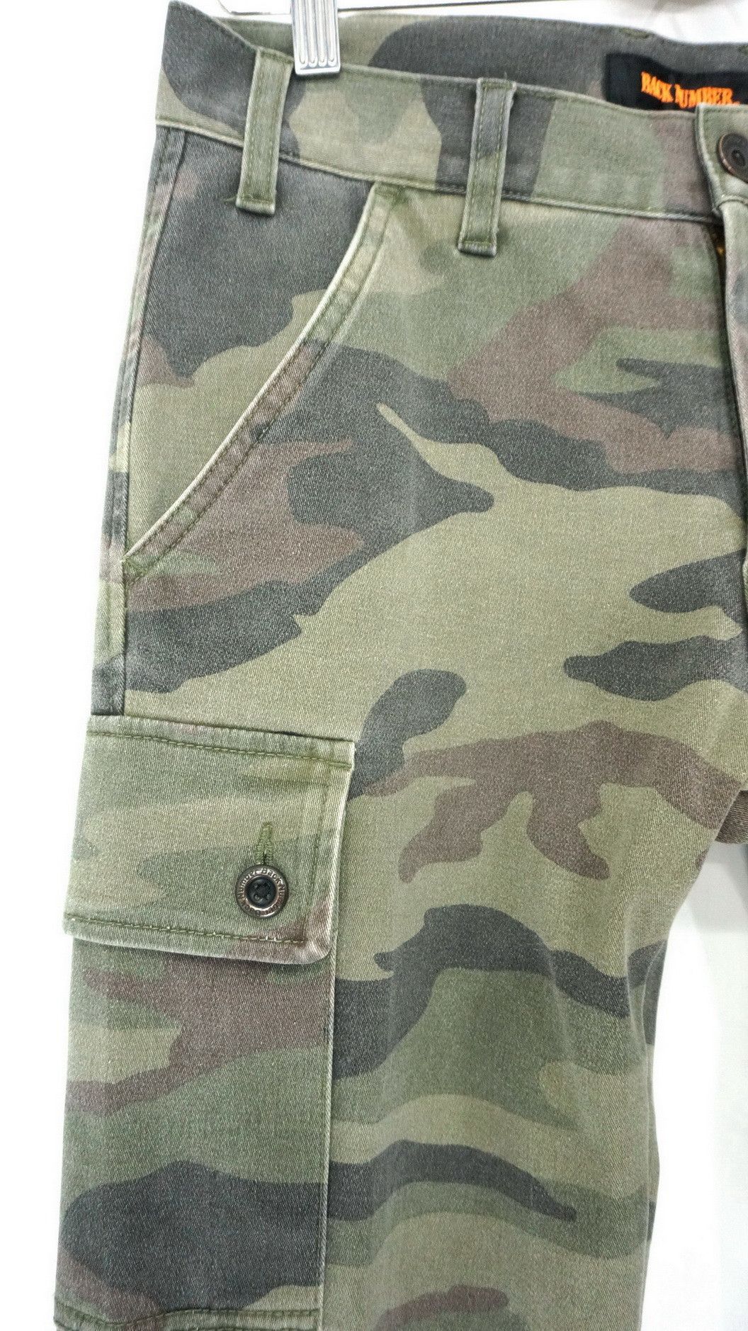 Japanese Brand Vtg Japan BACK NUMBER Dusty Faded Camo Insulated Slim Cargo Size US 29 - 4 Thumbnail
