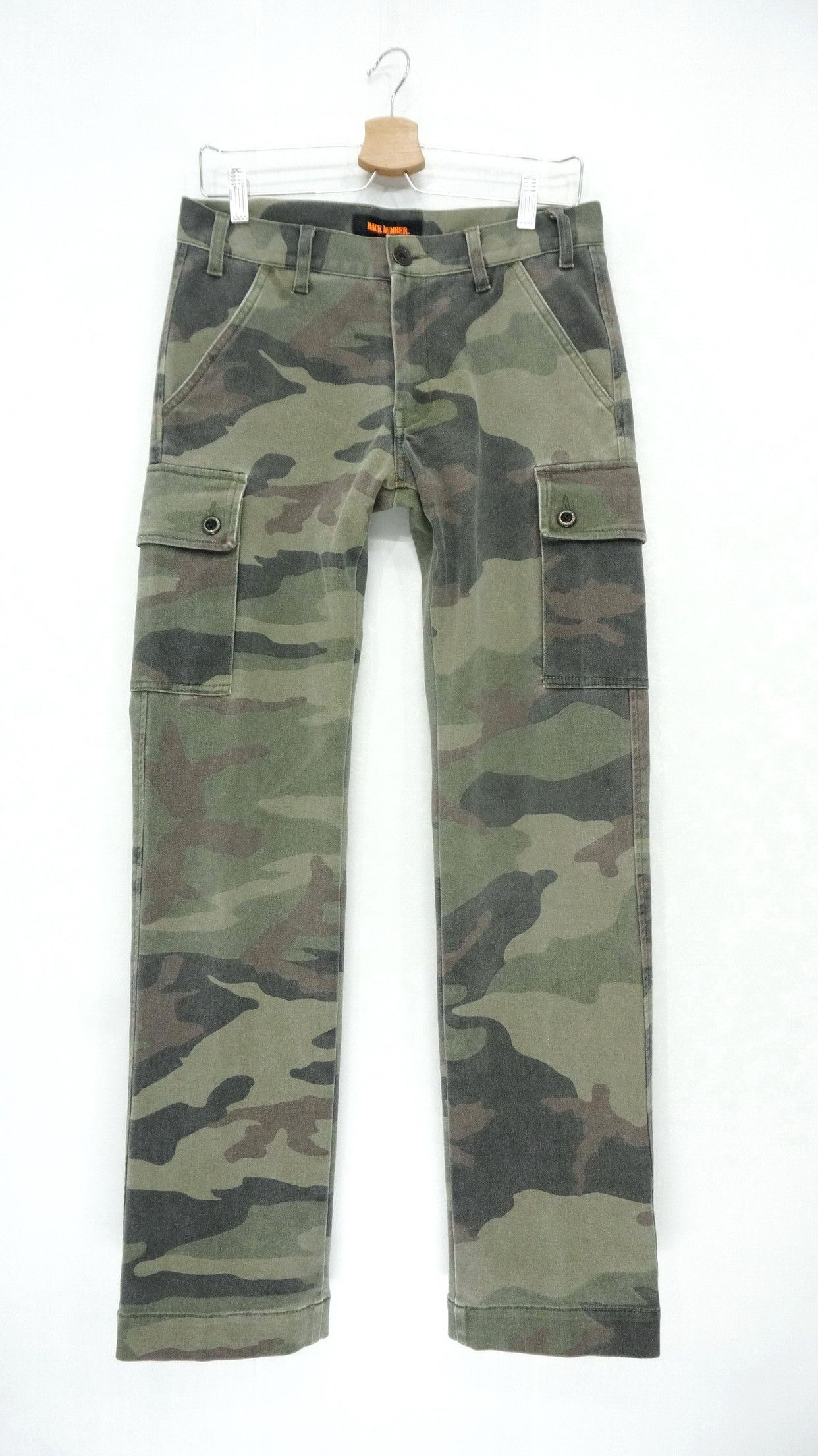 Japanese Brand Vtg Japan BACK NUMBER Dusty Faded Camo Insulated Slim Cargo Size US 29 - 1 Thumbnail
