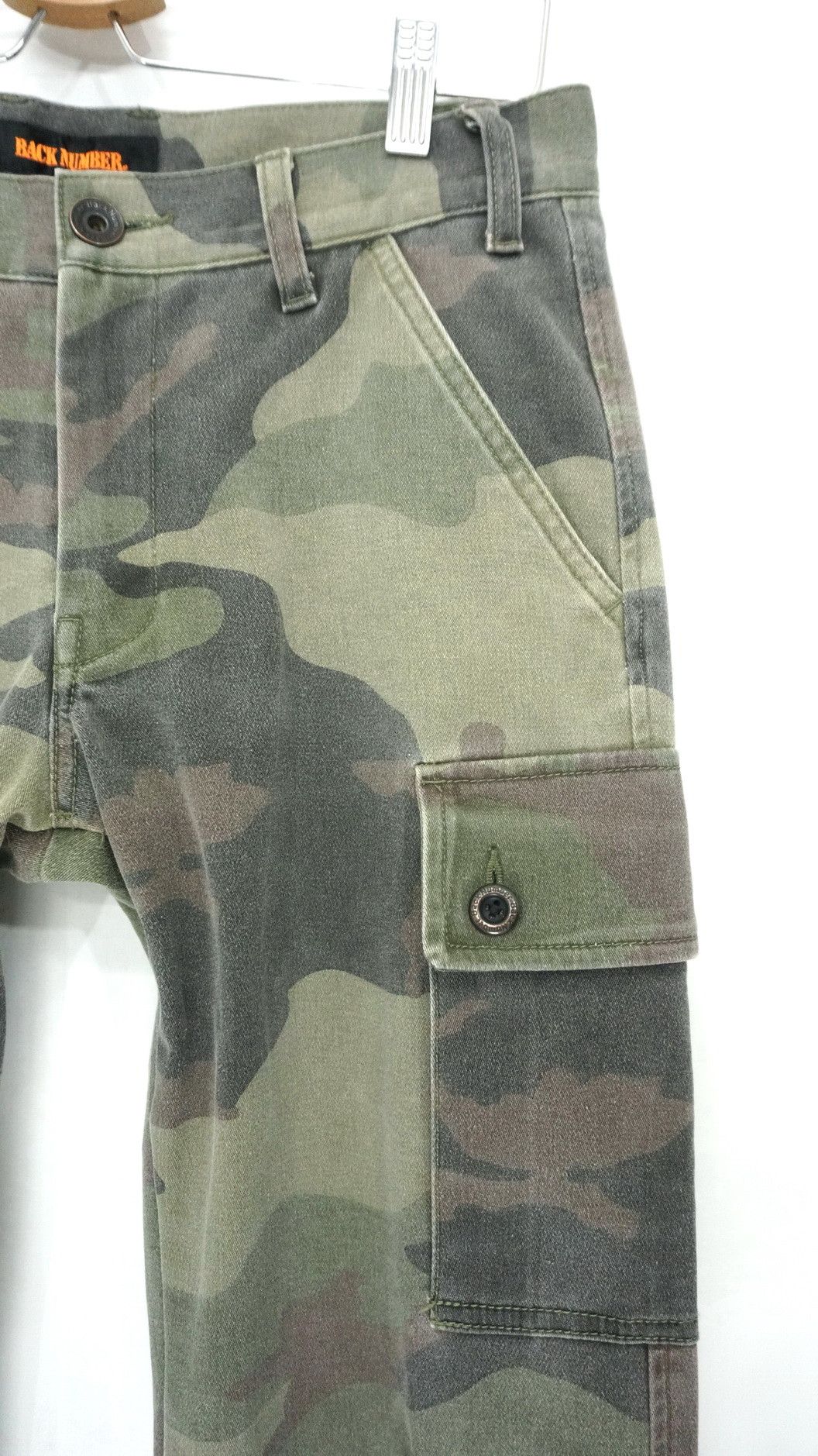 Japanese Brand Vtg Japan BACK NUMBER Dusty Faded Camo Insulated Slim Cargo Size US 29 - 5 Thumbnail