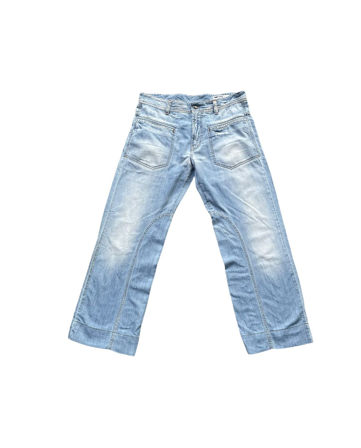 GAS Gas Jeans Vintage Aging Faded Wash Denim Size US 36 / EU 52 - 1 Thumbnail