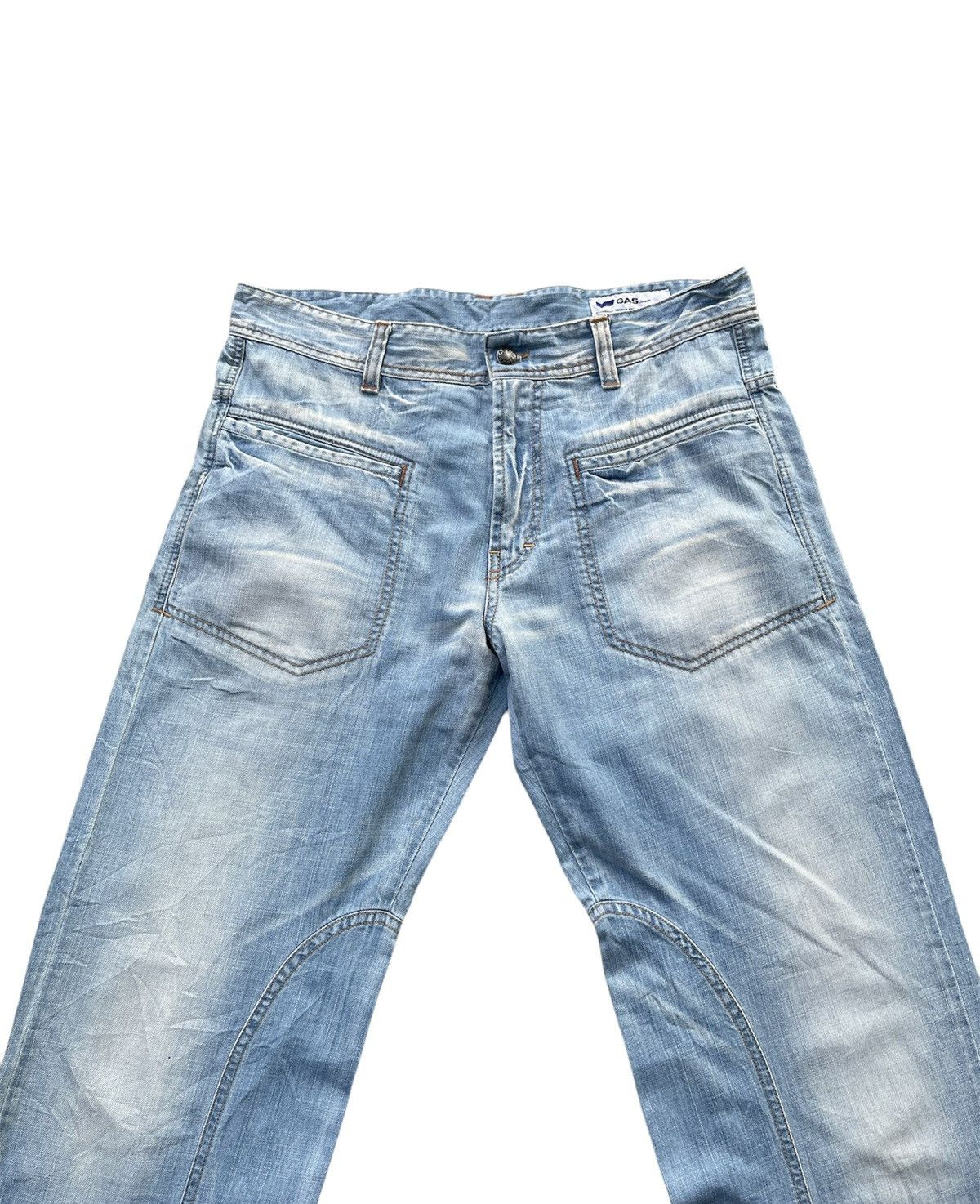 GAS Gas Jeans Vintage Aging Faded Wash Denim Size US 36 / EU 52 - 4 Thumbnail