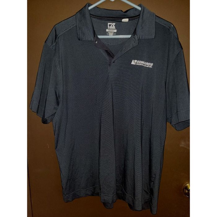 Cutter And Buck Cutter & Buck DryTec Black Polo XL Edwards Industrial