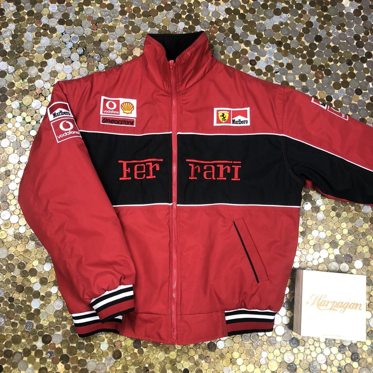 Ferrari Malbork Shell vodafone bomber jacket