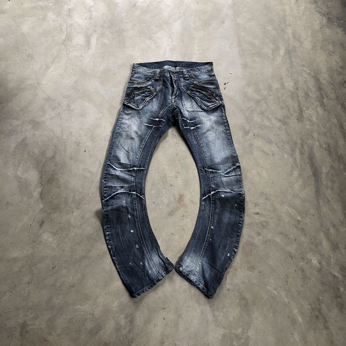 image of 1990S Ppfm Banana 3D Denim Jeans in Faded Jeans, Men's (Size 32)