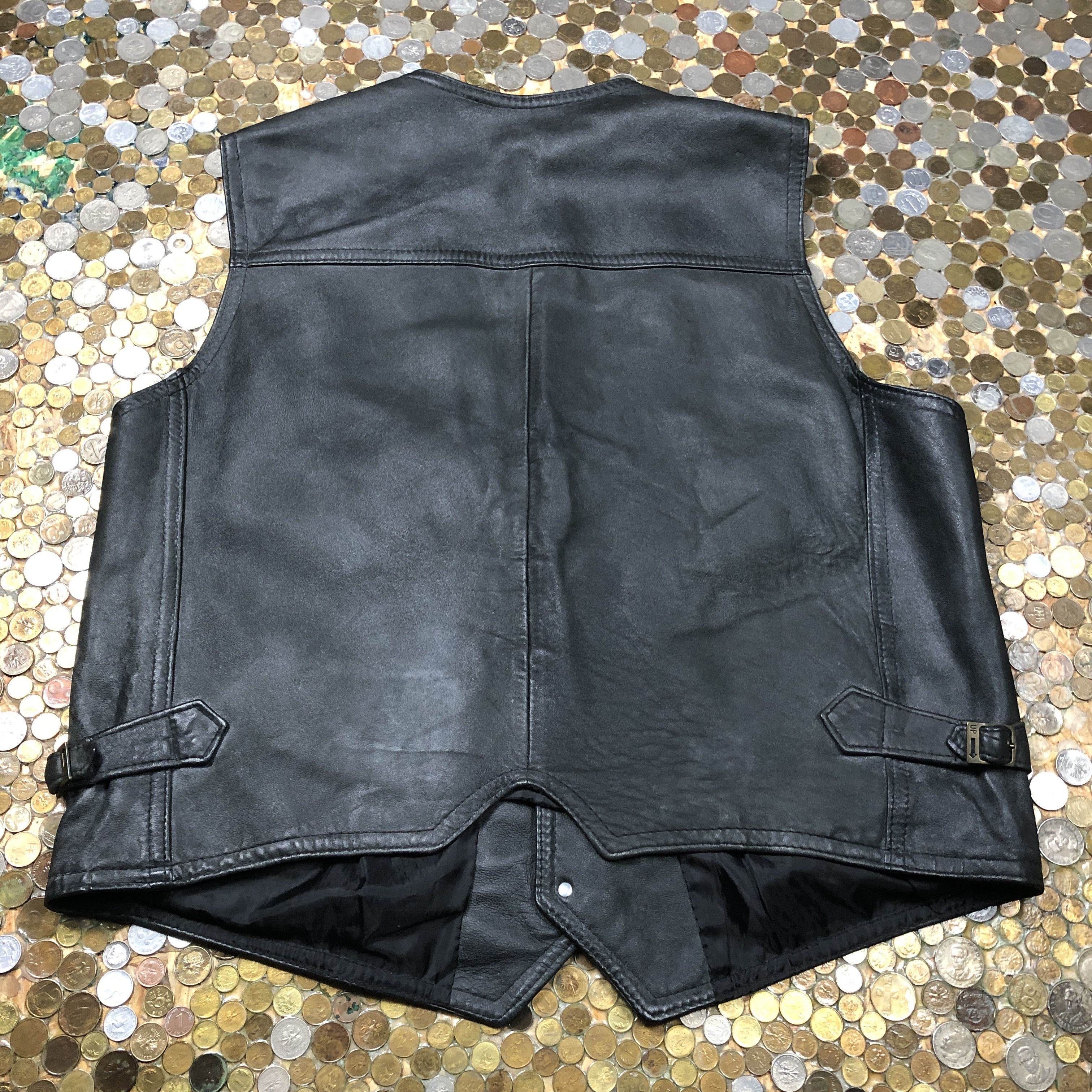 Vintage Vintage leather Vest 90's Size US L / EU 52-54 / 3 - 2 Thumbnail