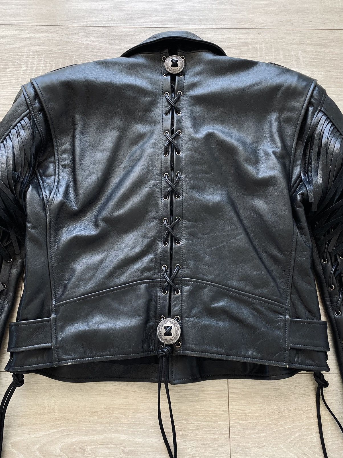 Balenciaga RARE SS19 Balenciaga runway fringe leather biker jacket Size US S / EU 44-46 / 1 - 18 Thumbnail