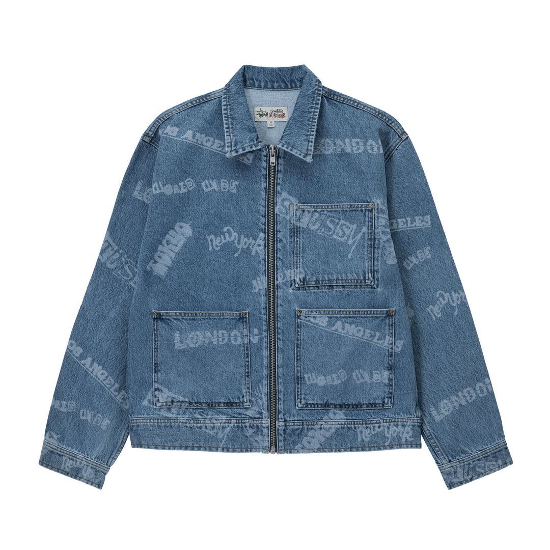 STUSSY NOMA DENIM ZIP WORK JACKET - Gジャン/デニムジャケット