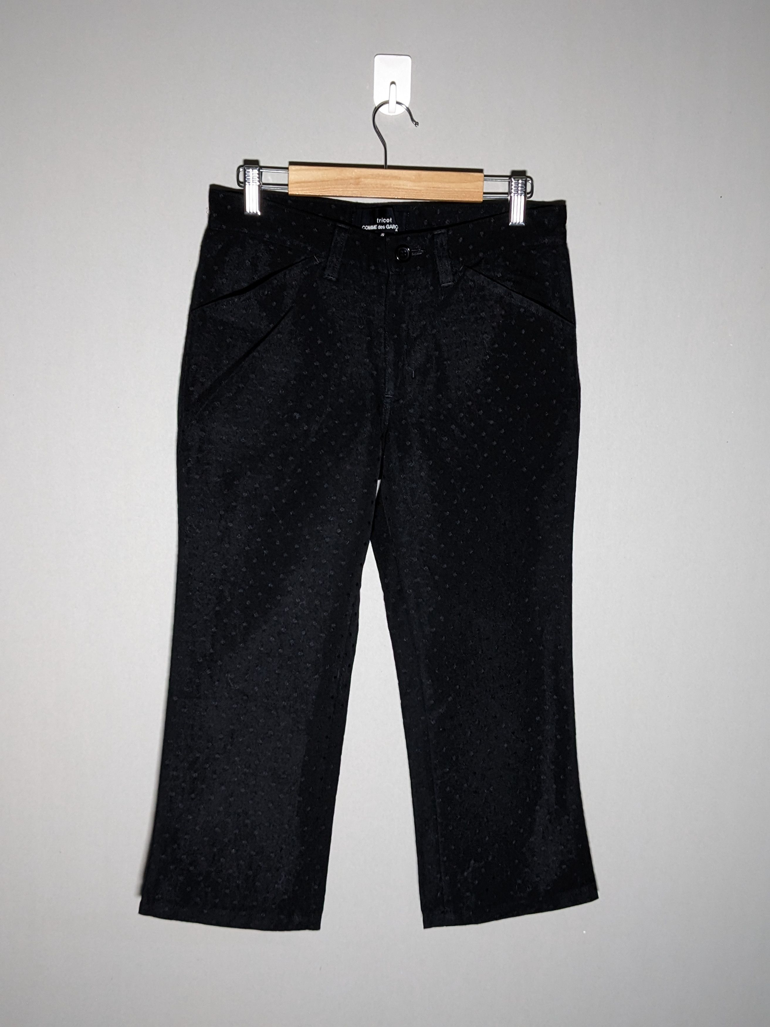 image of Comme Des Garcons 2009 Tricot Wool Women Pants in Black (Size 29)