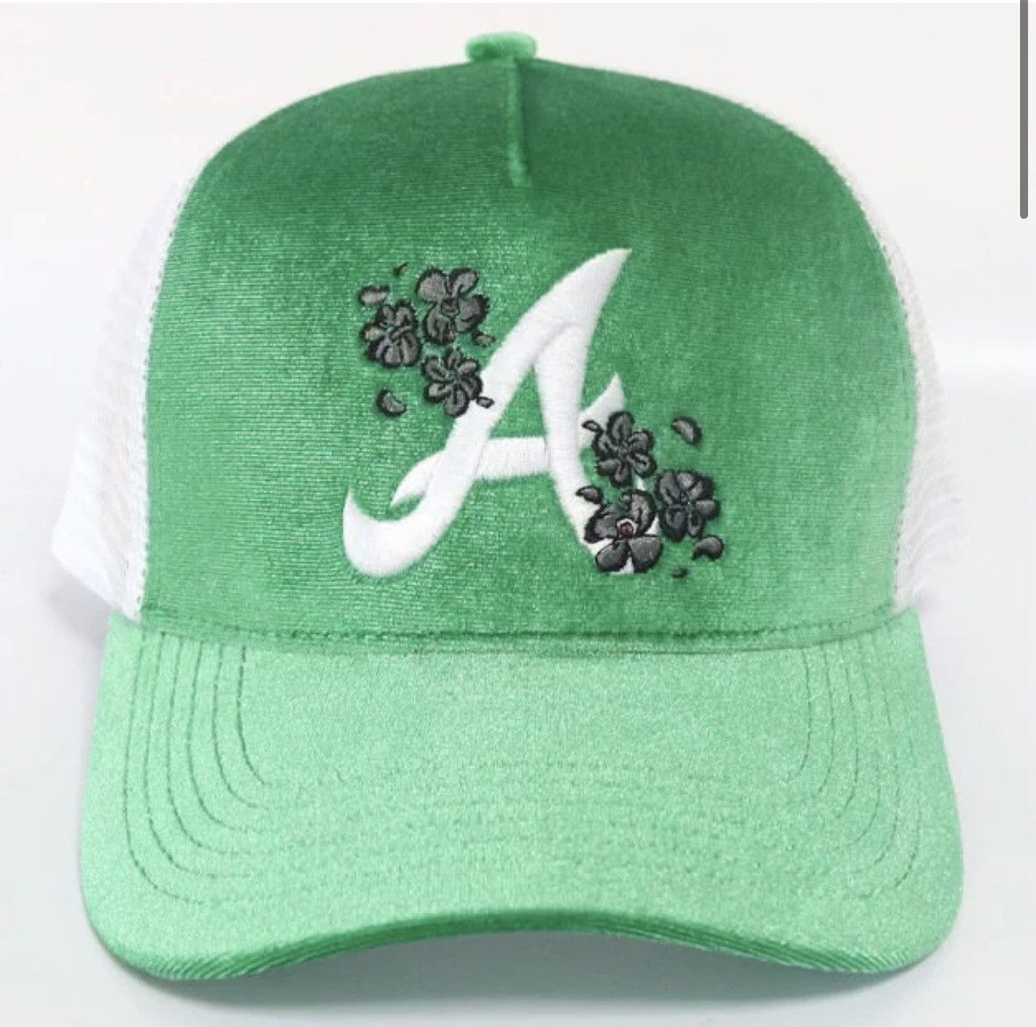 Japanese Brand Green Velvet Trucker Hat Astros Size ONE SIZE - 1 Thumbnail