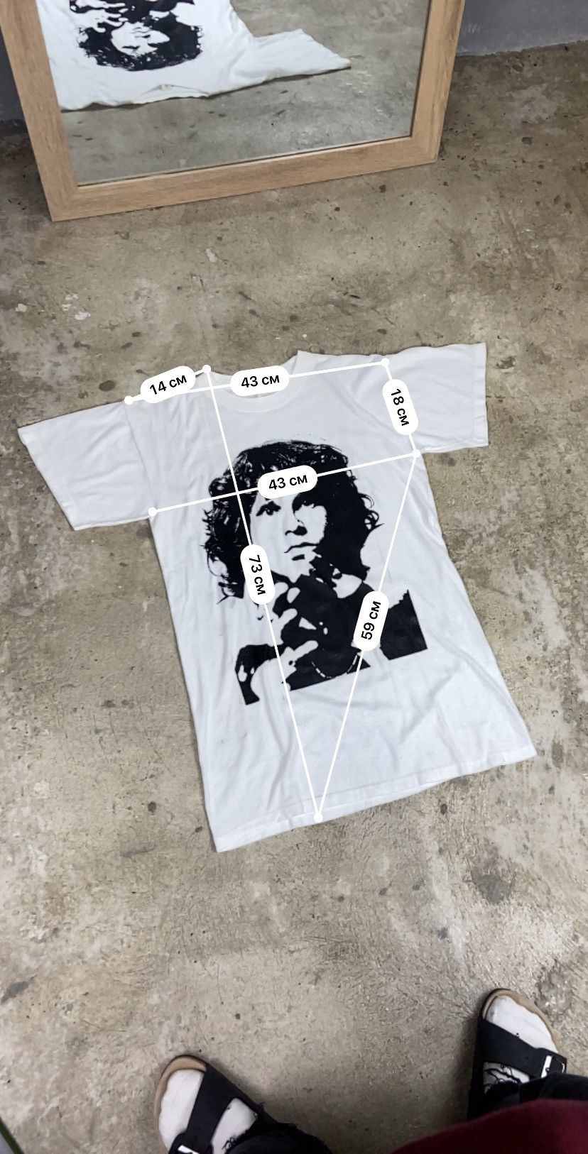 Band Tees 1980s SINGLE STITCH JIM MORRISON HANDS ARCHIVE TEE Size US L / EU 52-54 / 3 - 9 Thumbnail