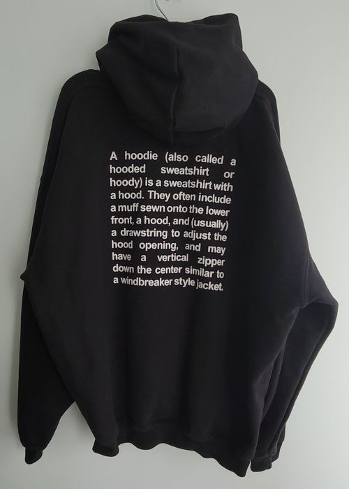 Vetements definition hotsell embroidery hoodie