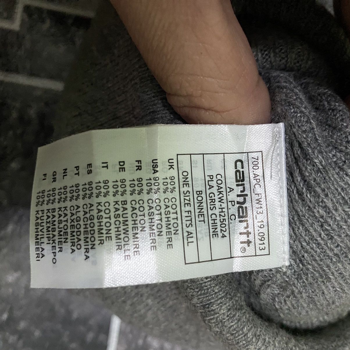A.P.C. × Carhartt Vintage APC X Carhartt Baenie Hat Grey Colour Size ONE SIZE - 8 Thumbnail