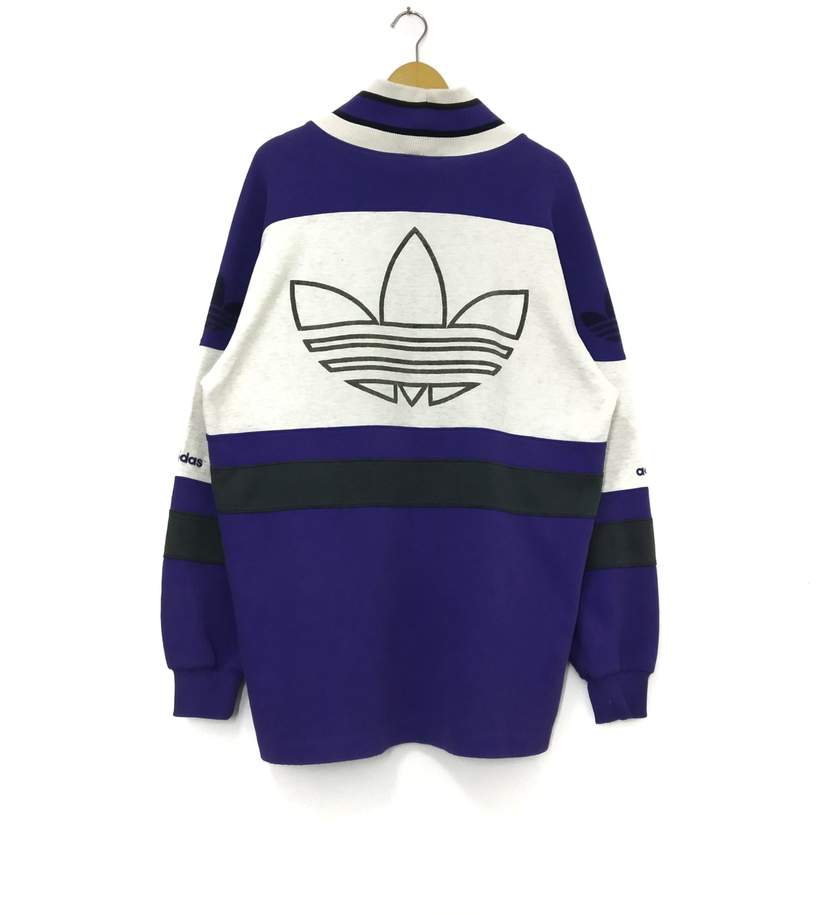 Adidas × Vintage Vtg Adidas with the three stripes sweatshirt Size US L / EU 52-54 / 3 - 2 Thumbnail