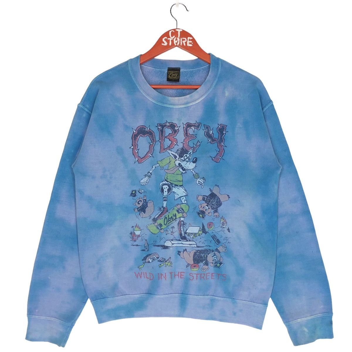 Obey Obey Wild In The Streets Tie Dye Sweatshirts Size S Size US S / EU 44-46 / 1 - 1 Thumbnail