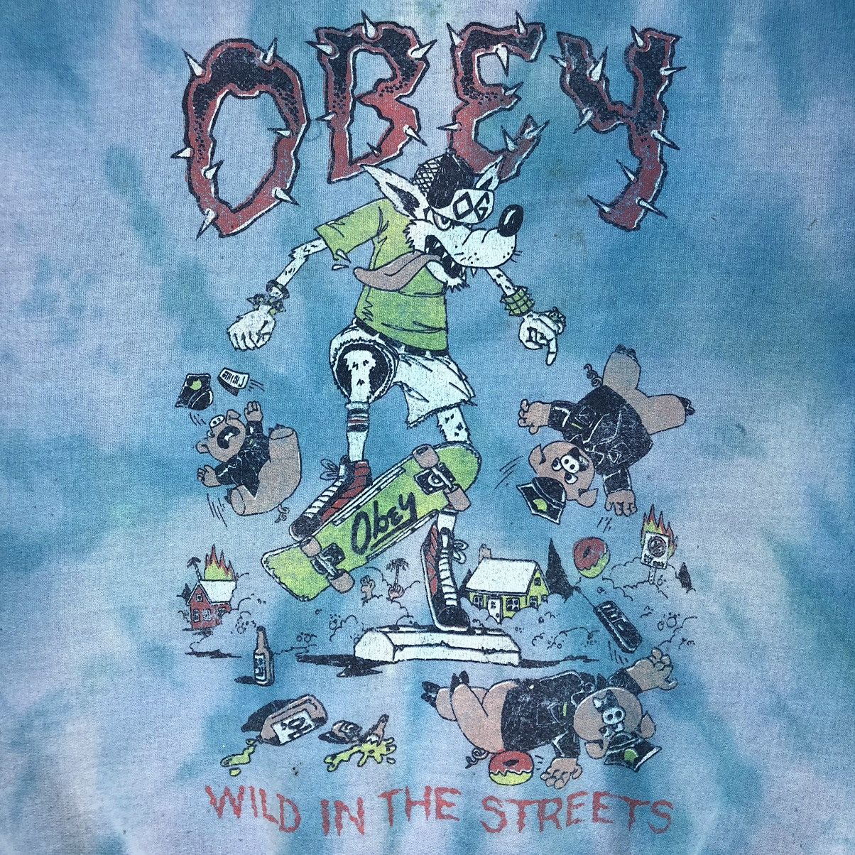 Obey Obey Wild In The Streets Tie Dye Sweatshirts Size S Size US S / EU 44-46 / 1 - 4 Thumbnail