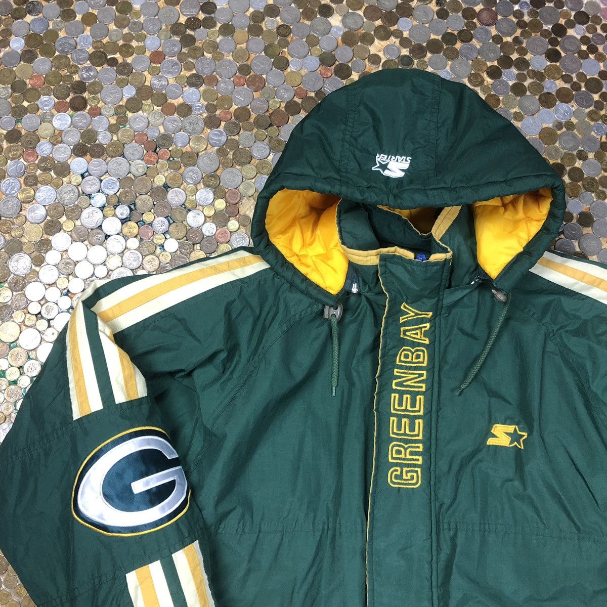 Starter Starter Green Bay Packers NFL vintage 1990s jacket Size US XL / EU 56 / 4 - 2 Thumbnail