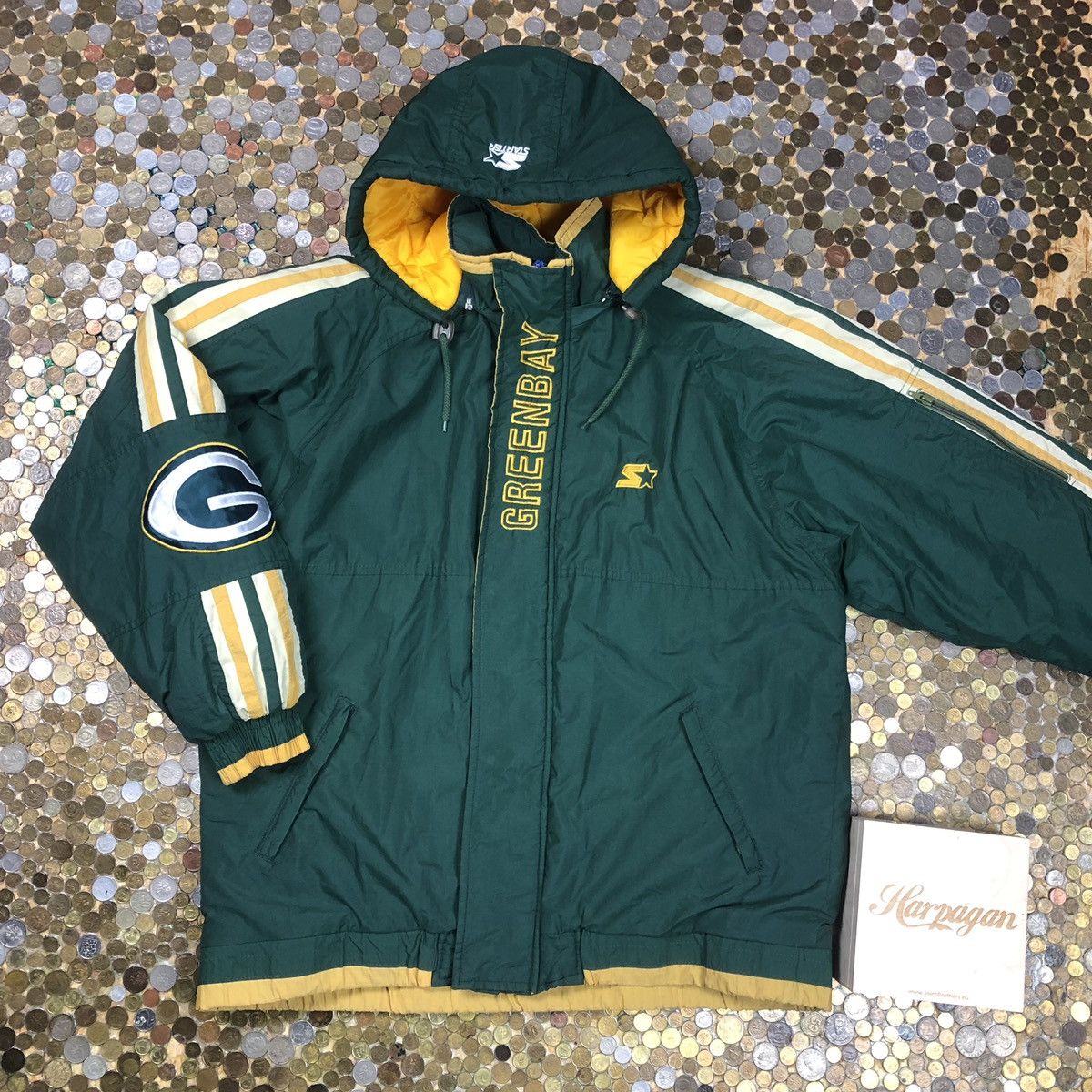 Starter Starter Green Bay Packers NFL vintage 1990s jacket Size US XL / EU 56 / 4 - 1 Thumbnail