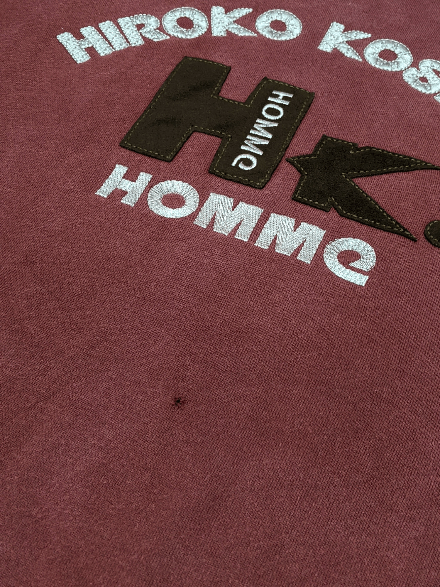 Hiroko Koshino Homme × Japanese Brand × Vintage Vintage 90s Hiroko Koshino Homme Embroidered Sweatshirt Size US M / EU 48-50 / 2 - 8 Thumbnail
