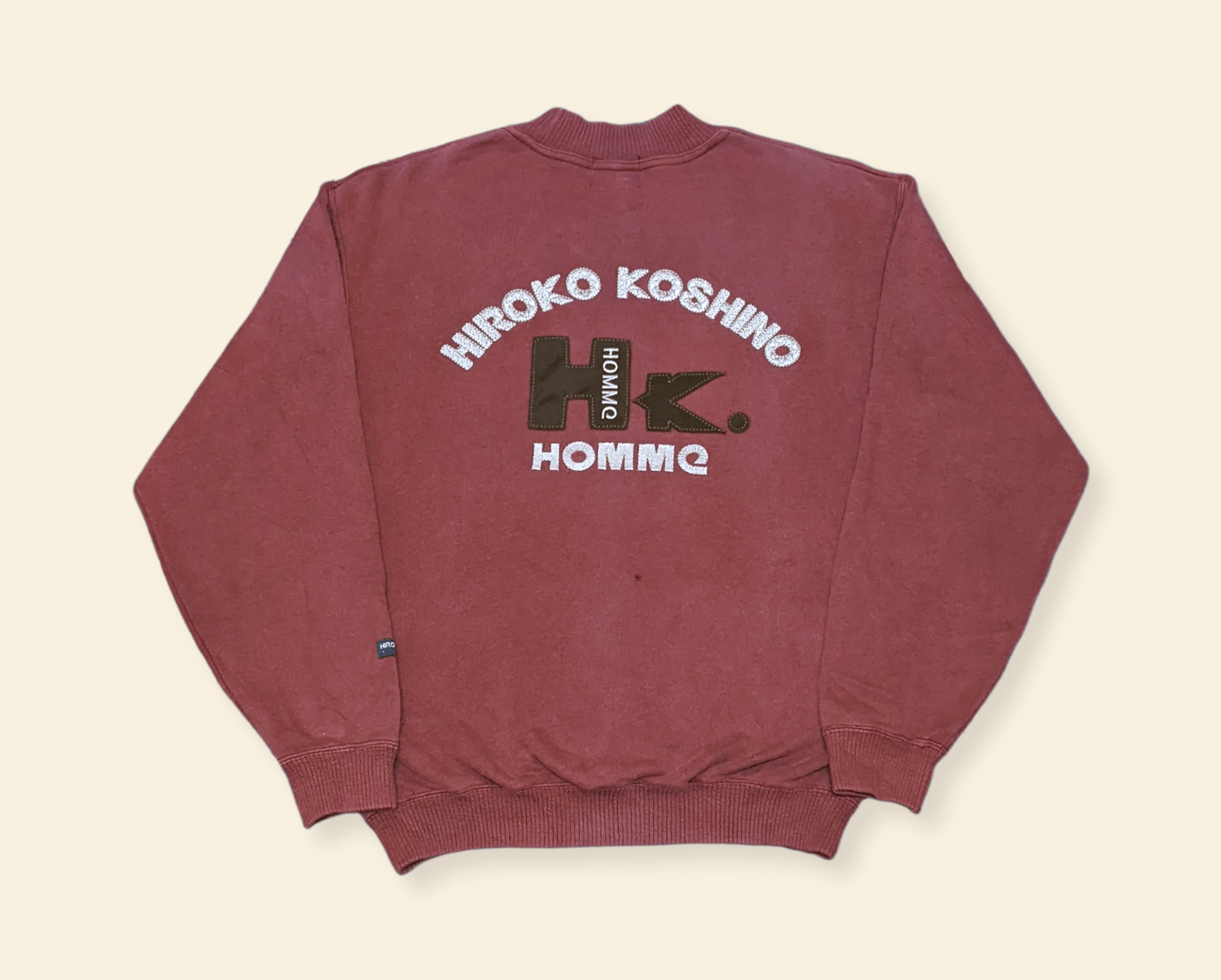 Hiroko Koshino Homme × Japanese Brand × Vintage Vintage 90s Hiroko Koshino Homme Embroidered Sweatshirt Size US M / EU 48-50 / 2 - 1 Thumbnail