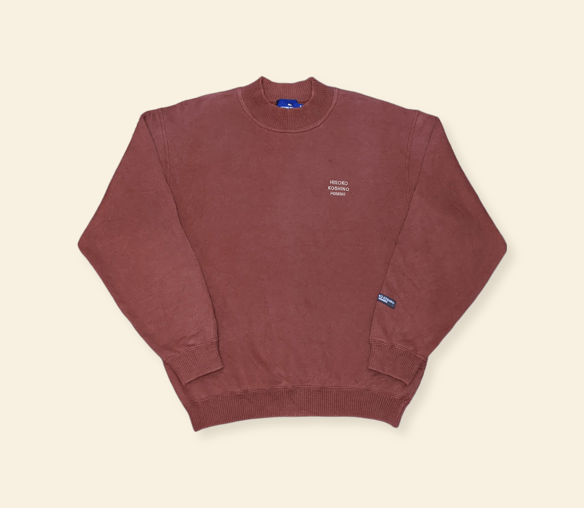 Hiroko Koshino Homme × Japanese Brand × Vintage Vintage 90s Hiroko Koshino Homme Embroidered Sweatshirt Size US M / EU 48-50 / 2 - 2 Thumbnail