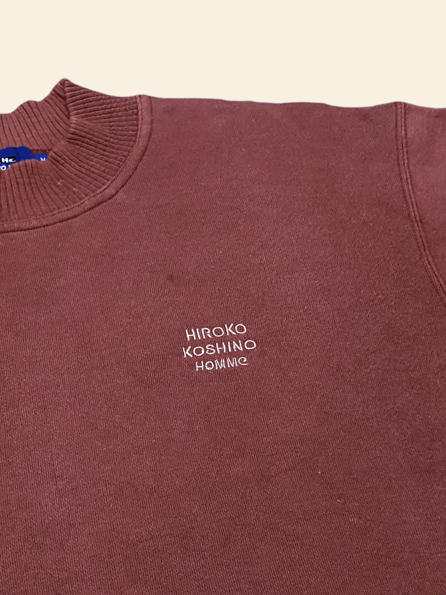 Hiroko Koshino Homme × Japanese Brand × Vintage Vintage 90s Hiroko Koshino Homme Embroidered Sweatshirt Size US M / EU 48-50 / 2 - 5 Thumbnail